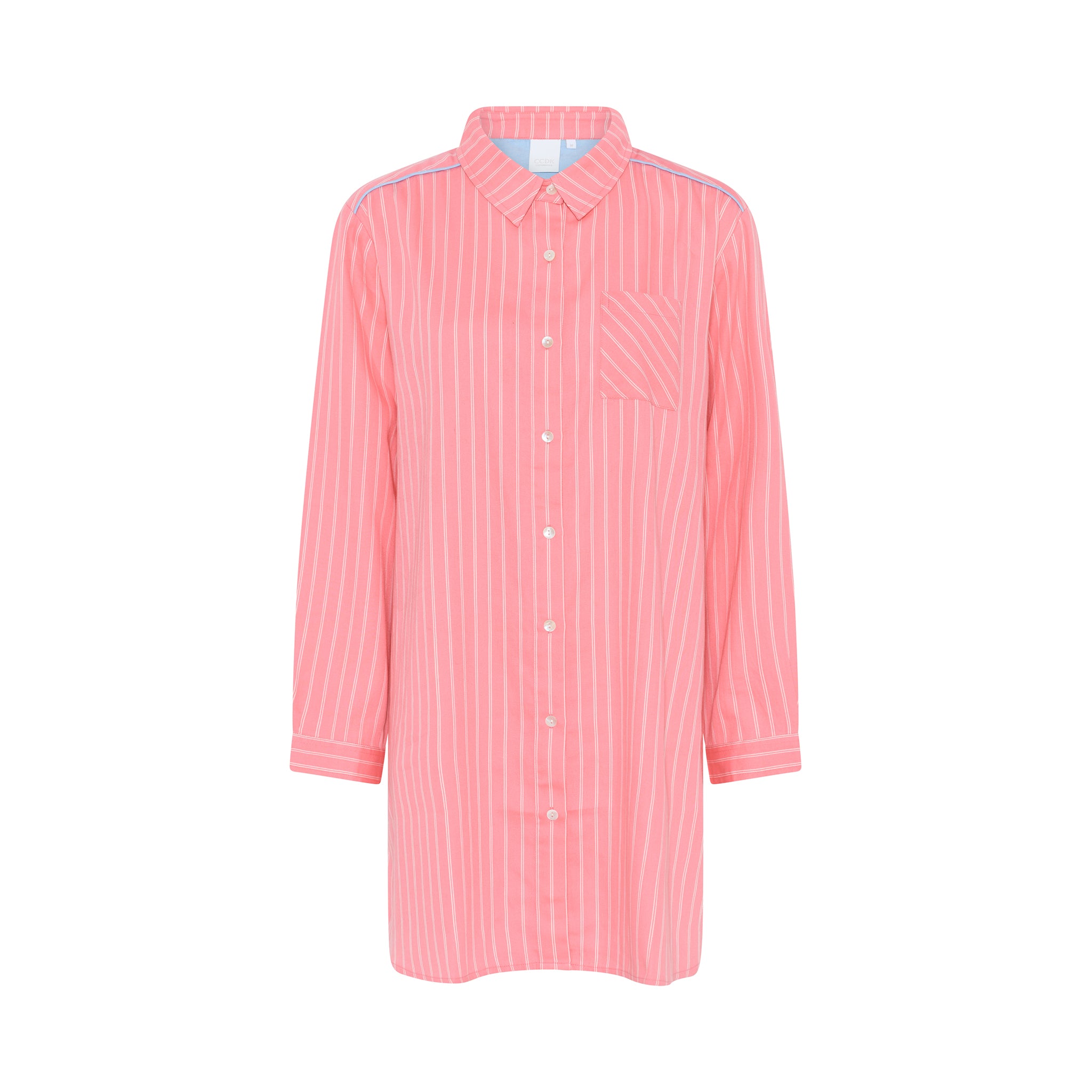 Mary Shirt, Geranium Pink Stripe