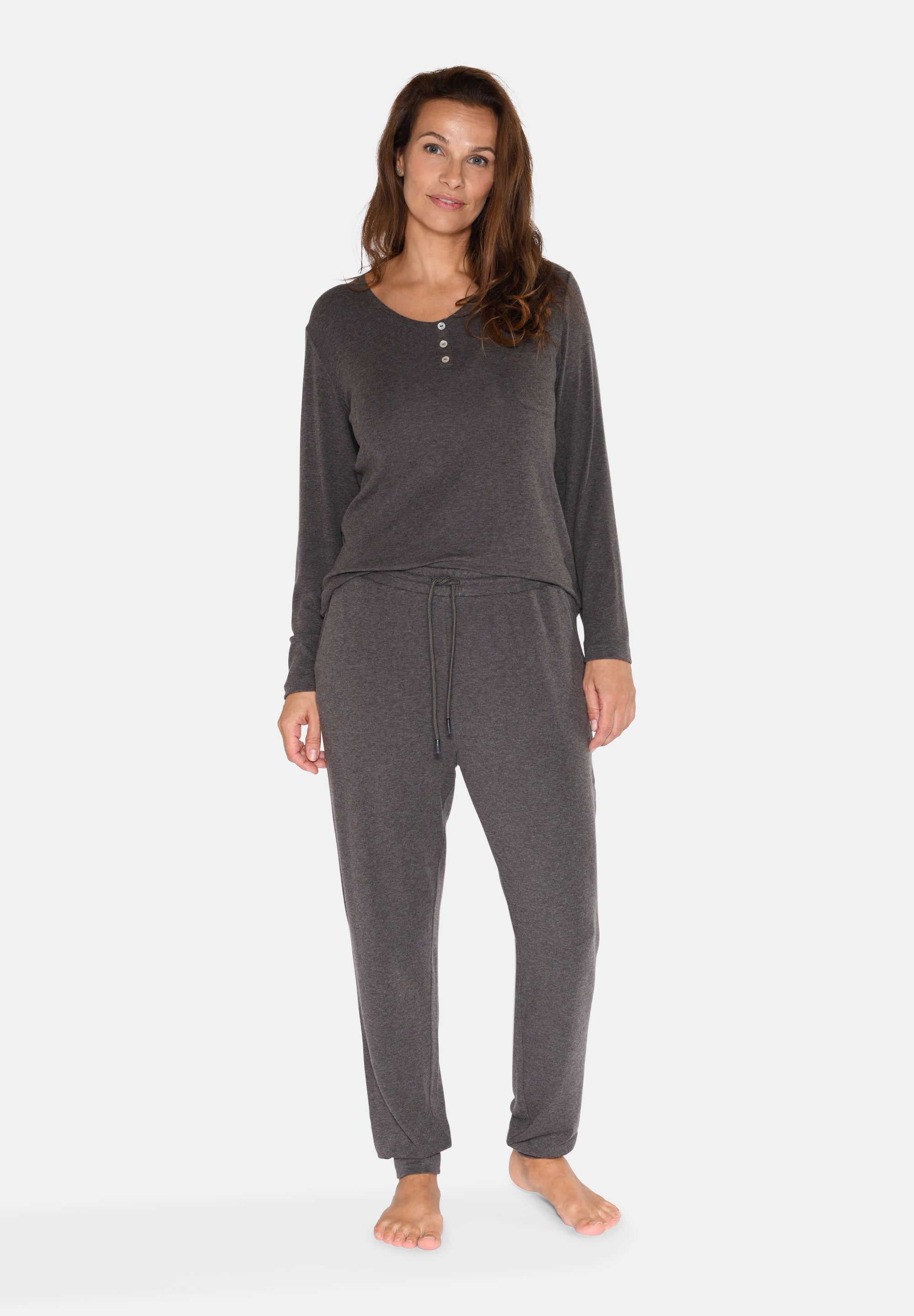 Jordan Long Sleeve T-shirt, Seal Brown Melange