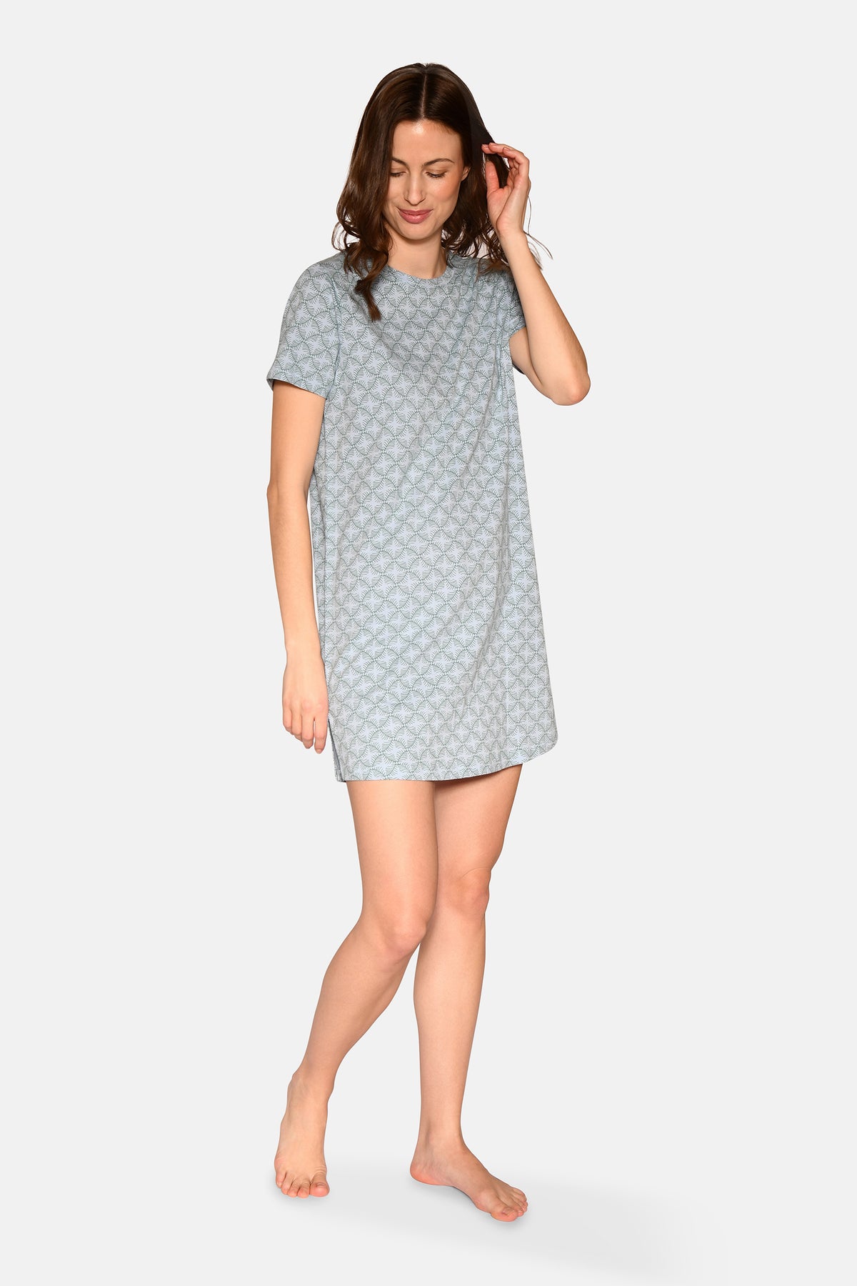 Nicole S/S Dress, Kentucky Blue AOP