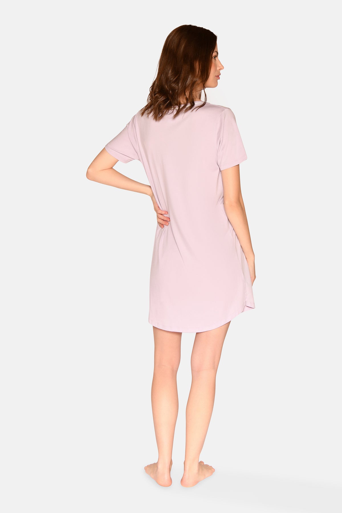 Nicole S/S V-neck Dress, Misty Lilac