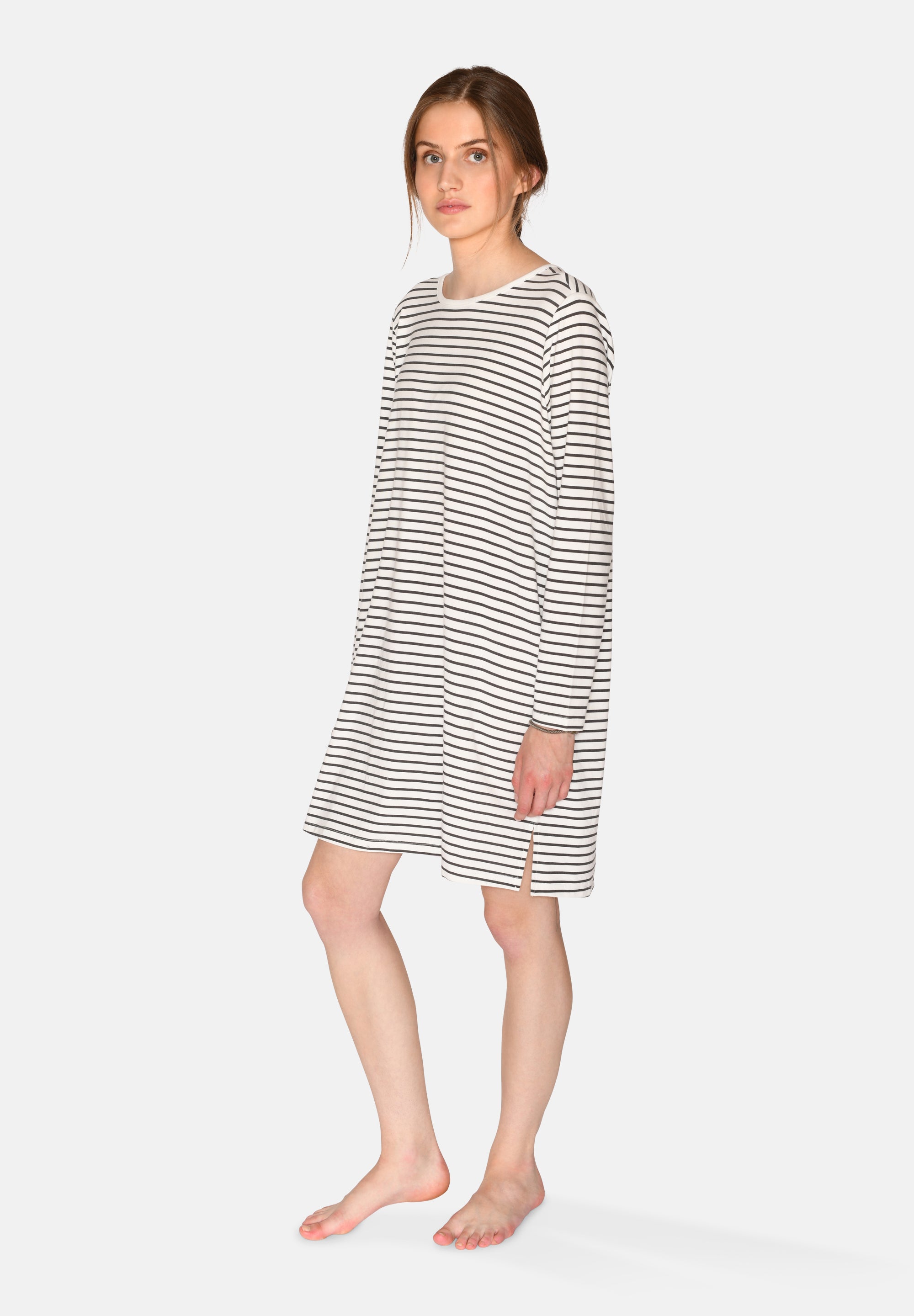 Bea Long Sleeve Dress, Pavement Stripe