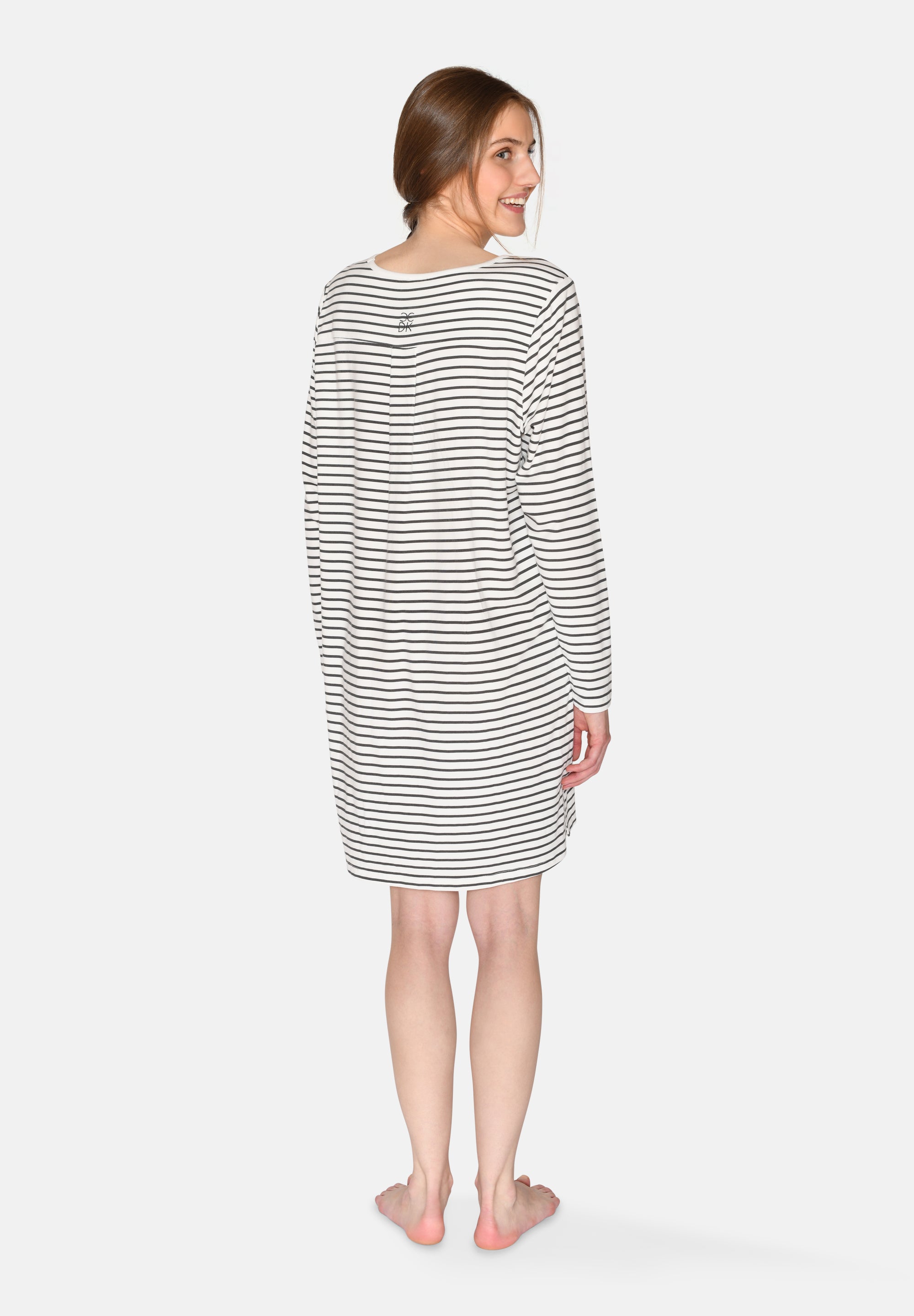 Bea Long Sleeve Dress, Pavement Stripe