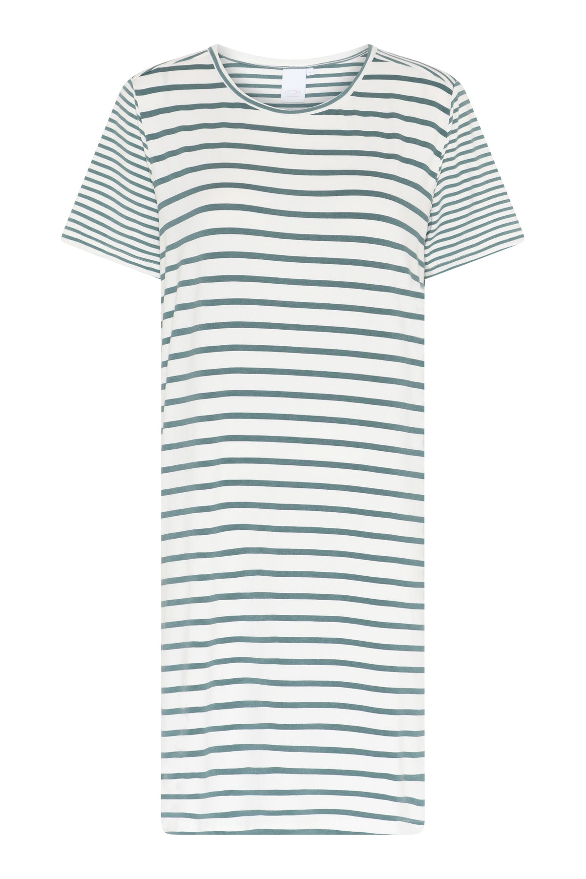 Bea S/S Dress, Sagebrush Green Stripe.