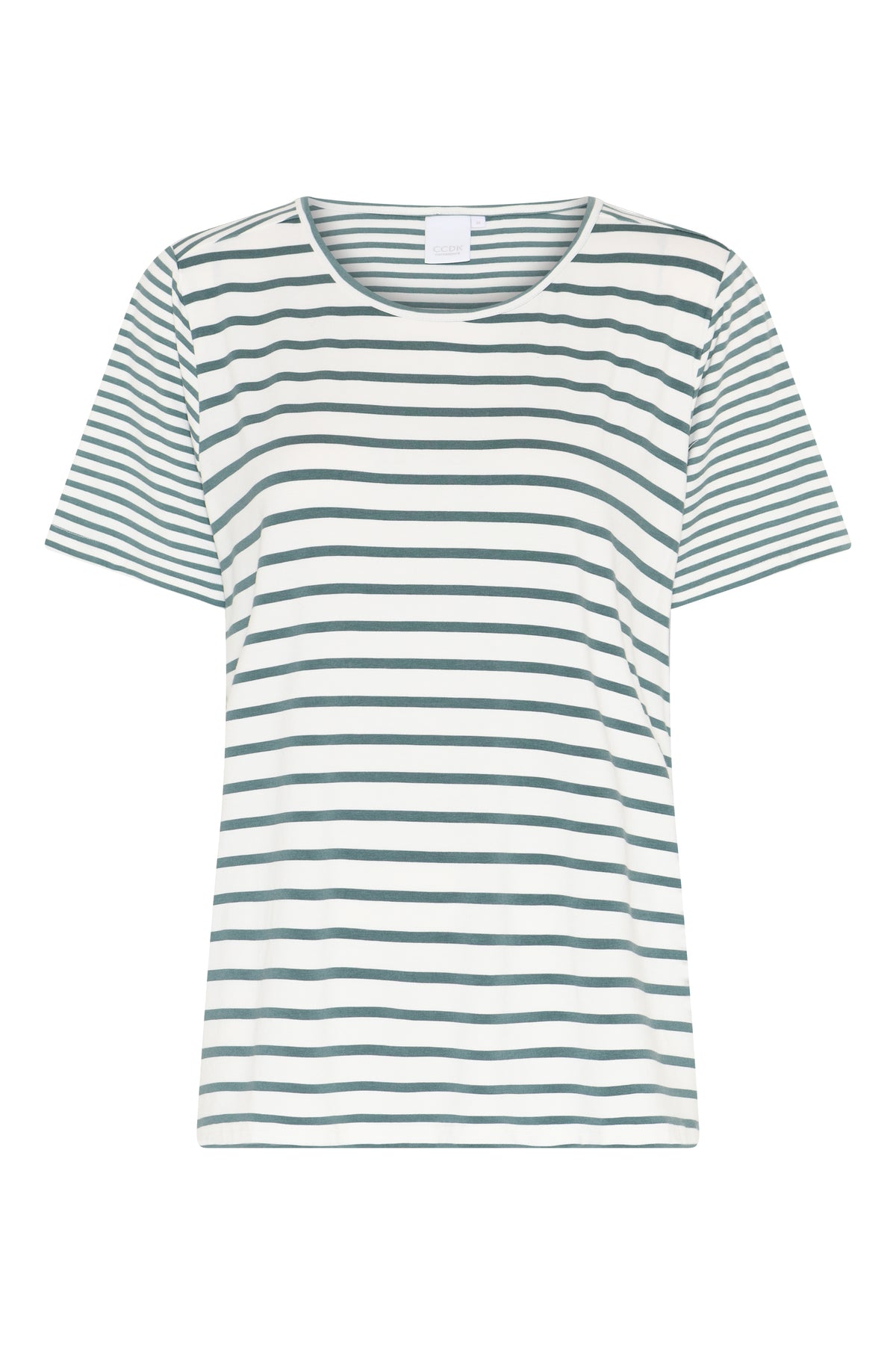 Bea S/S T-shirt, Sagebrush Green Stripe.