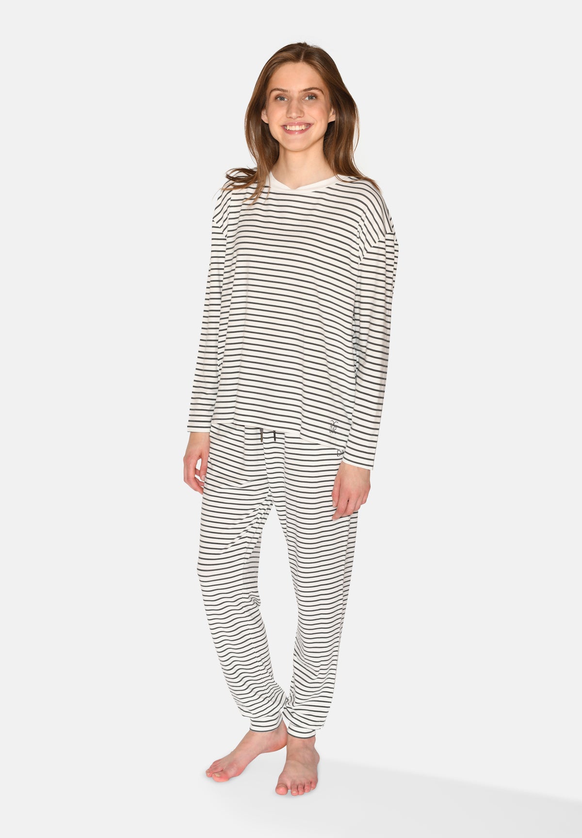 Britt Long Sleeve T-shirt, Pavement Stripe