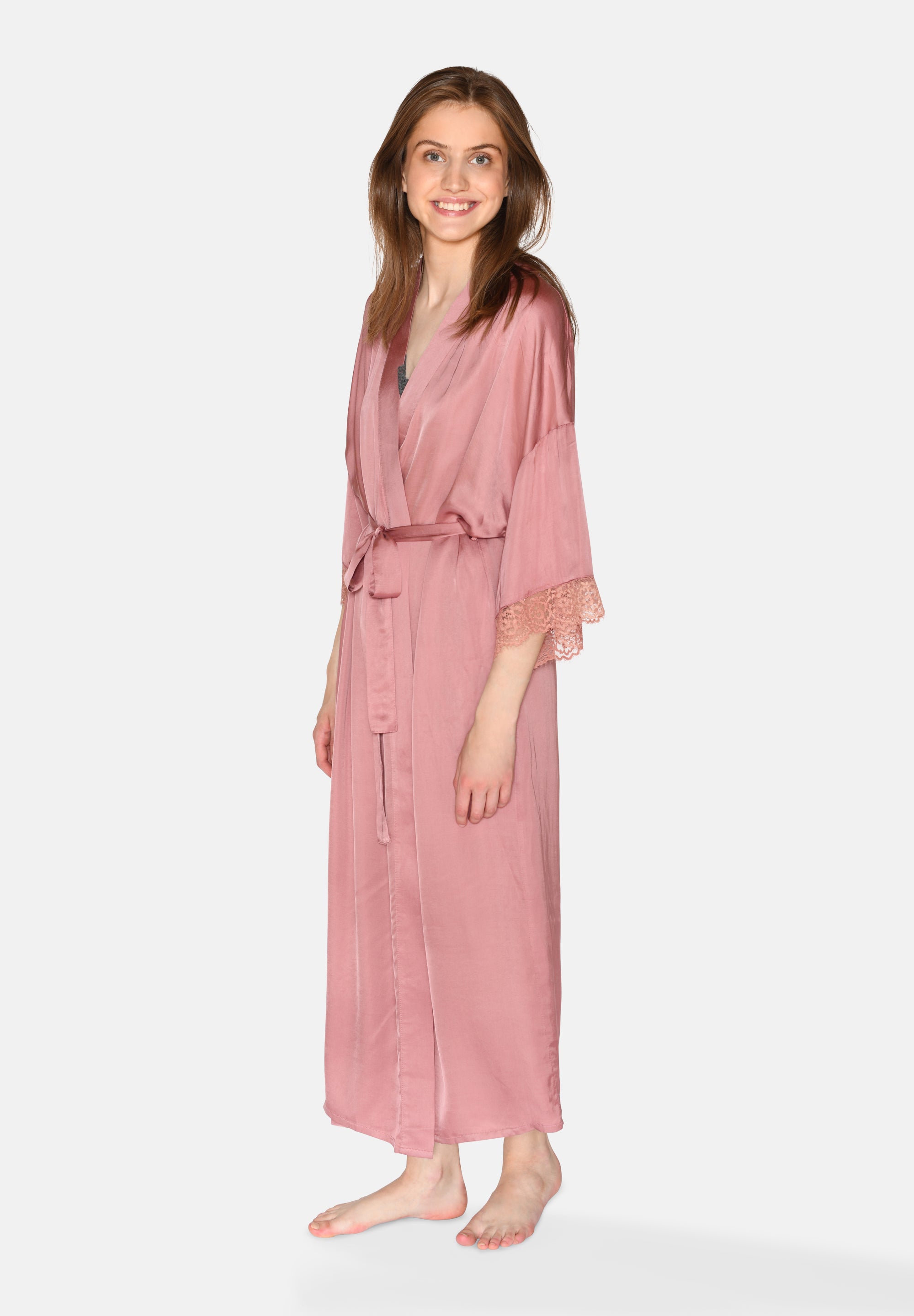 Jeanette Long Kimono, Old Rose
