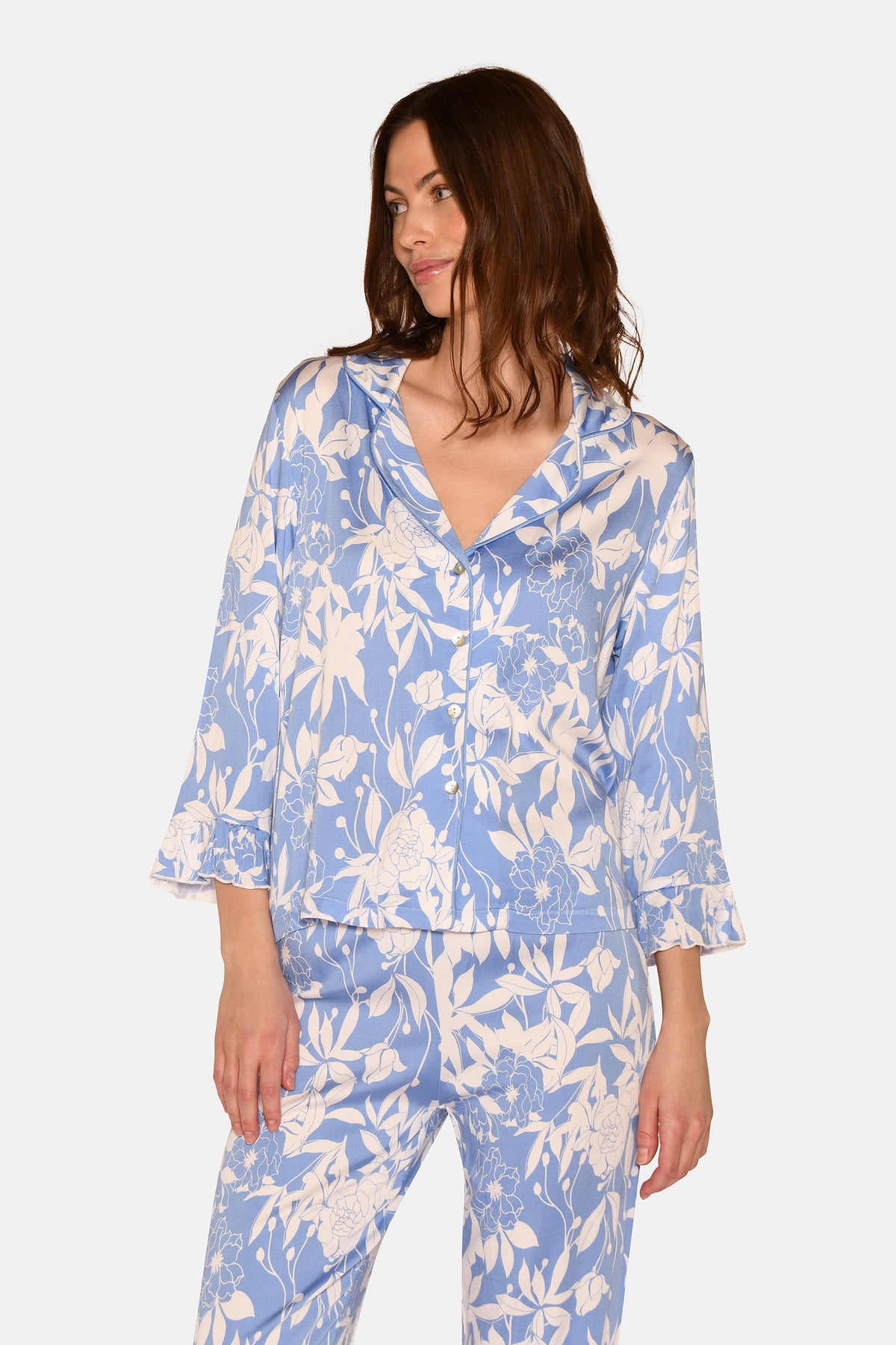 Saga Short Shirt, Azurine AOP.