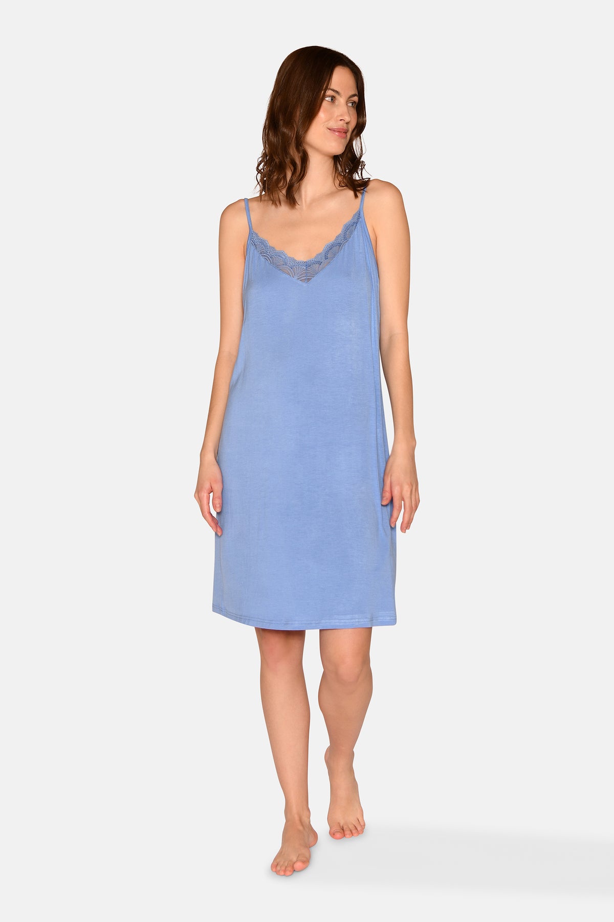Laurel Chemise Dress, Azurine