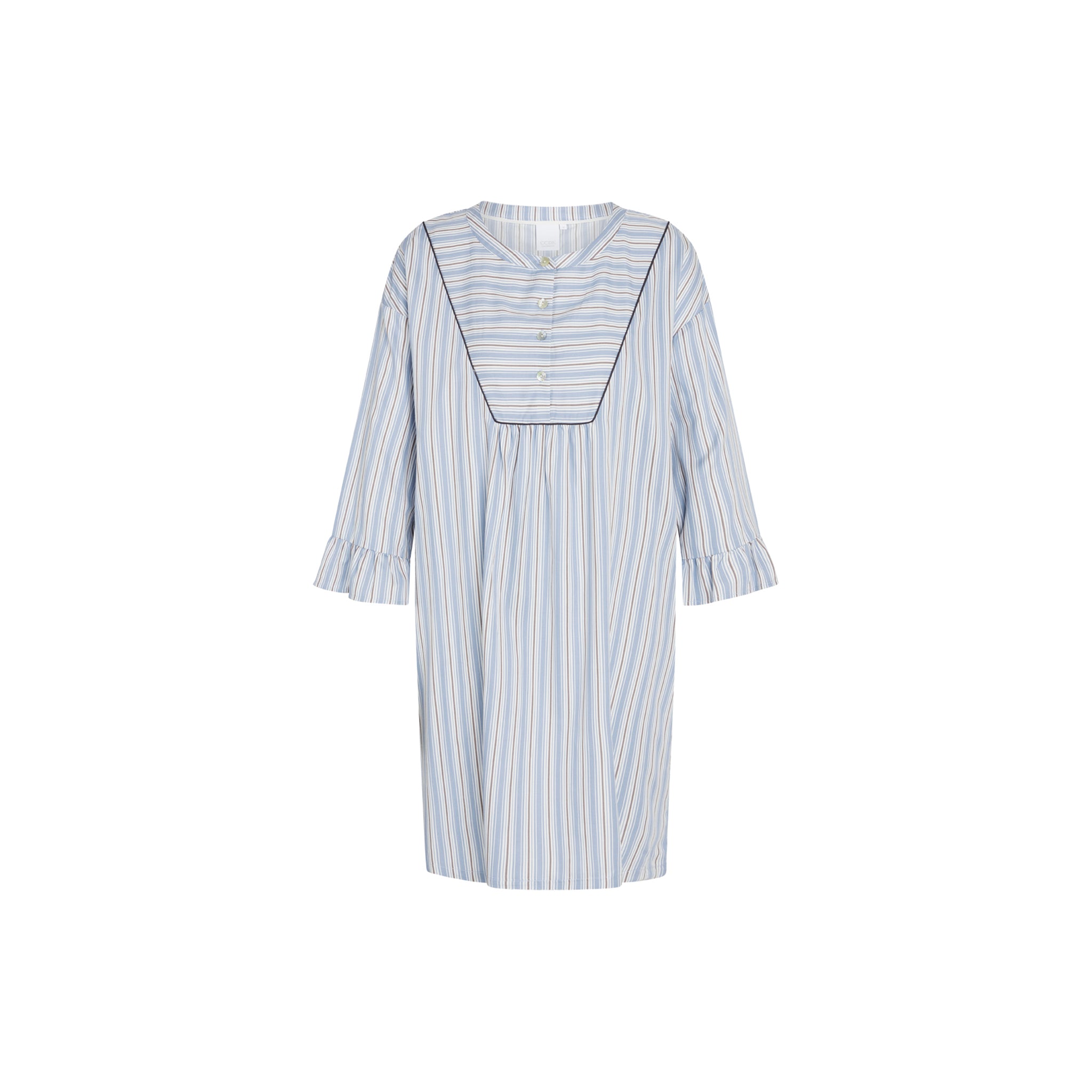 Nora Dress, Faded Denim Stripe