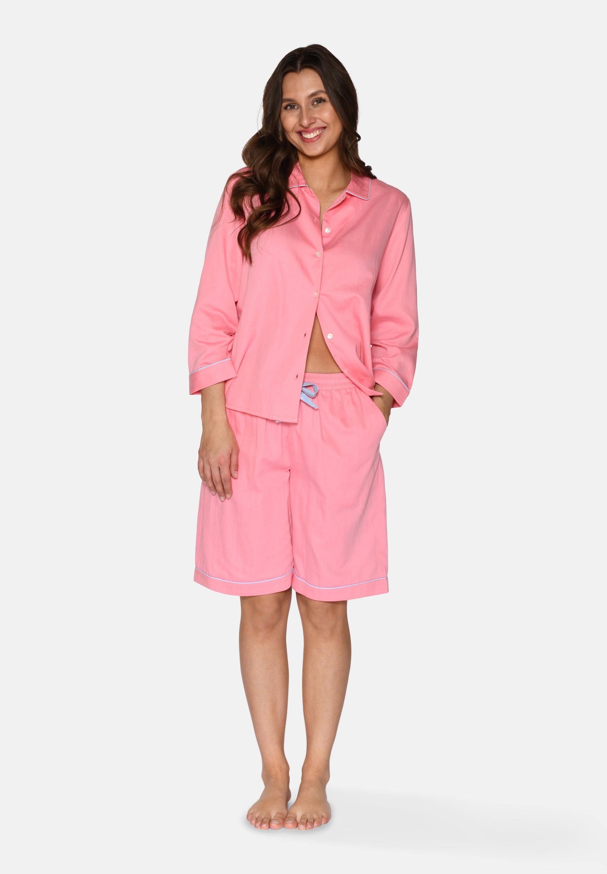 Mila Long Shorts, Geranium Pink