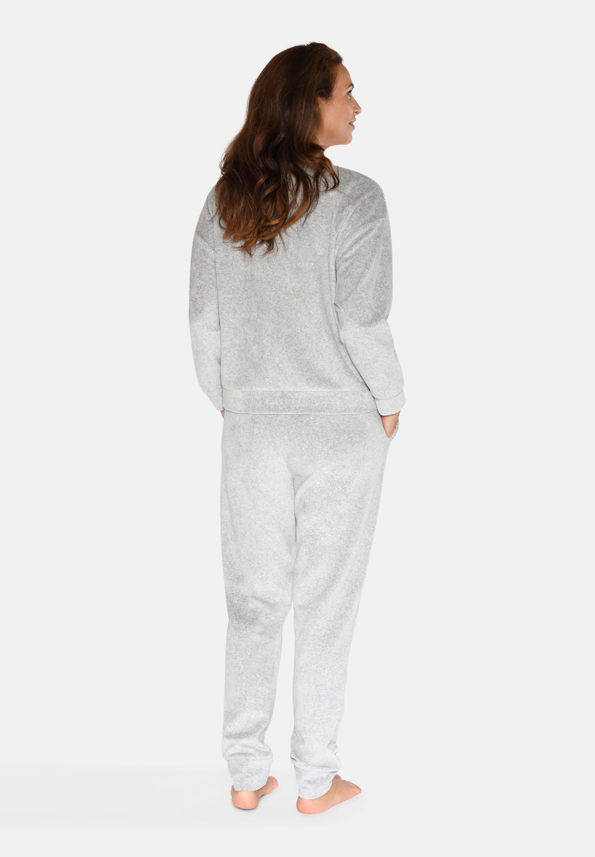 Svea O-neck, Light Grey Melange