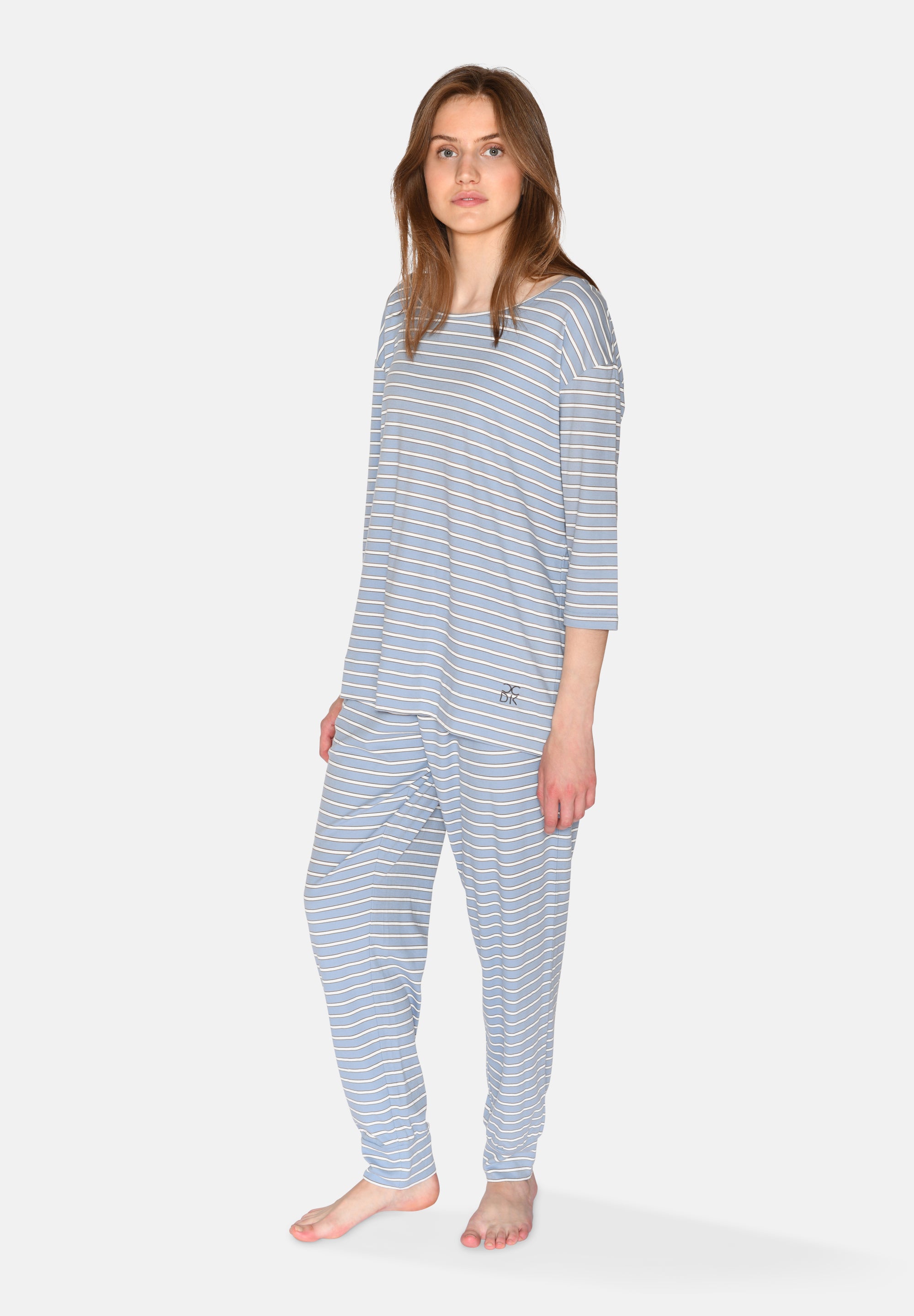Janis T-shirt, Faded Denim Stripe