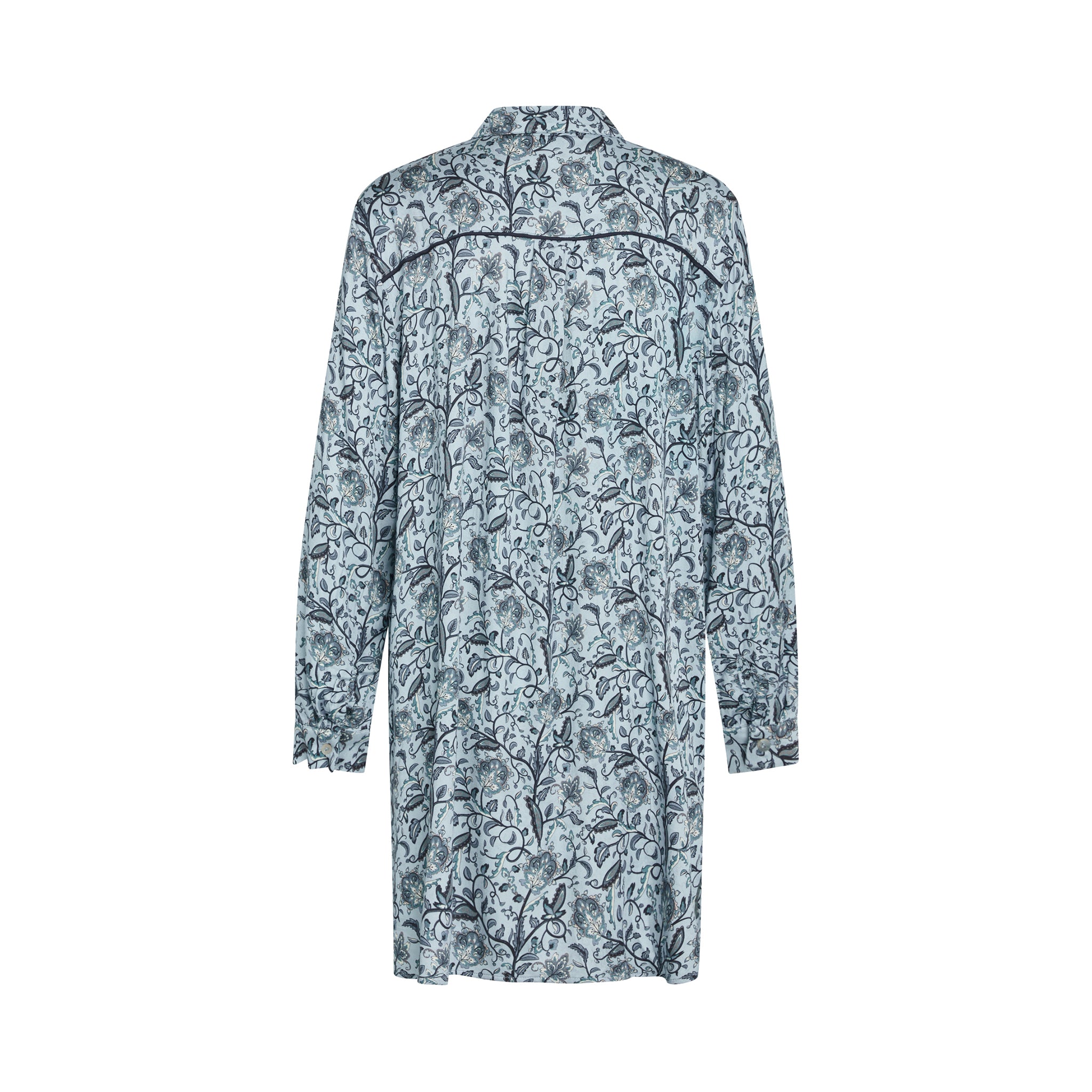Jinna Boyfriend Shirt, Celestian Blue AOP