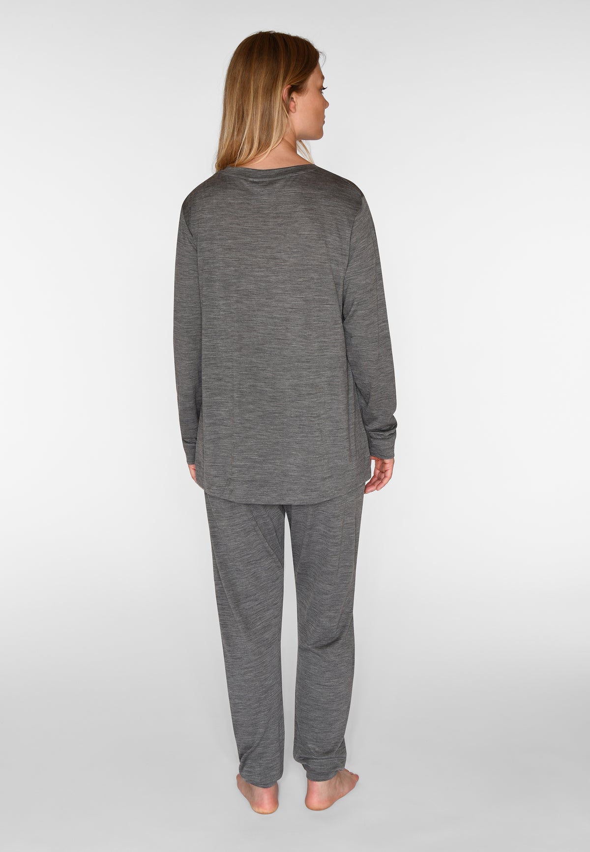 Marbel L/S T-shirt, Dark Grey Melange
