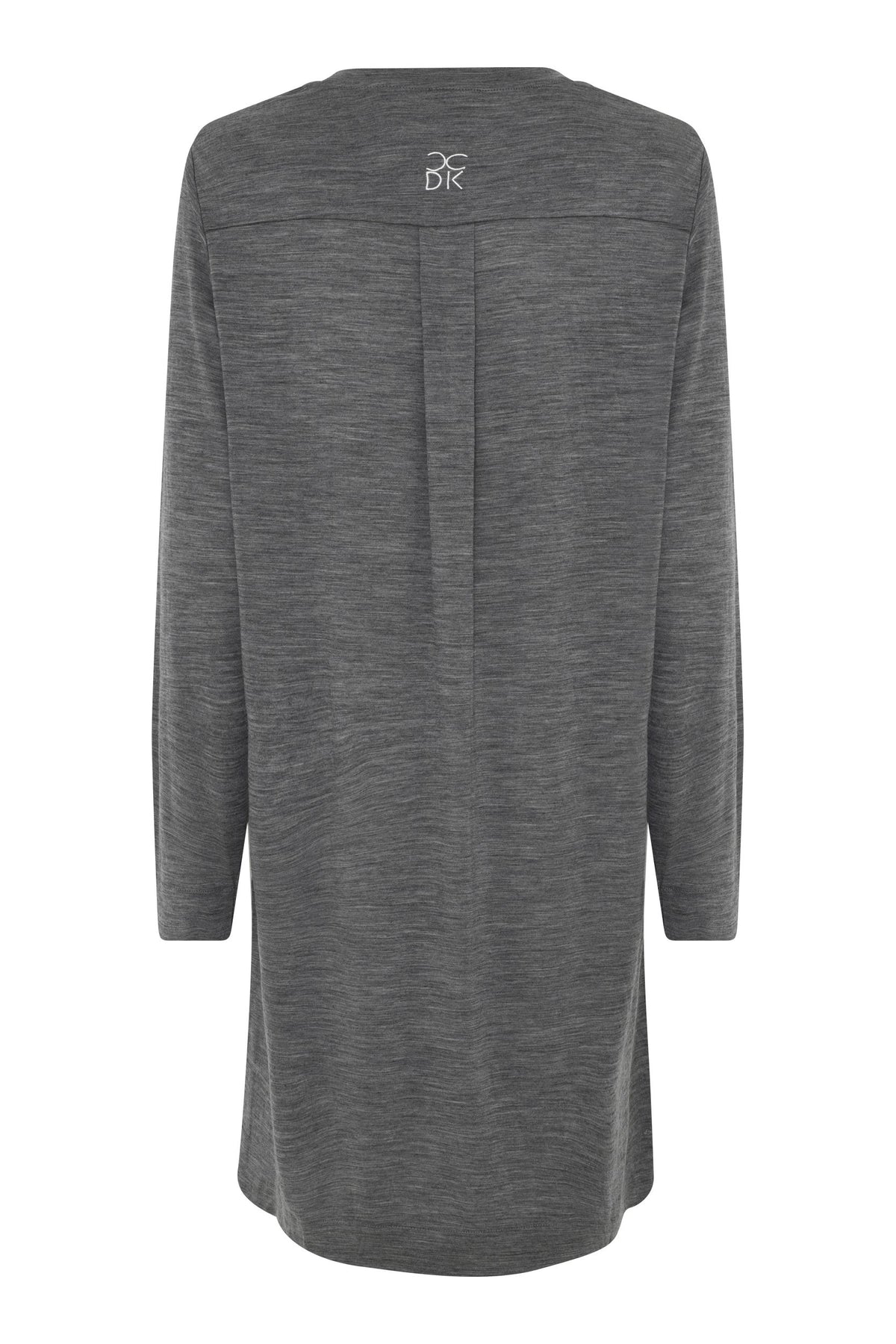 Marcia L/S Dress, Dark Grey Melange