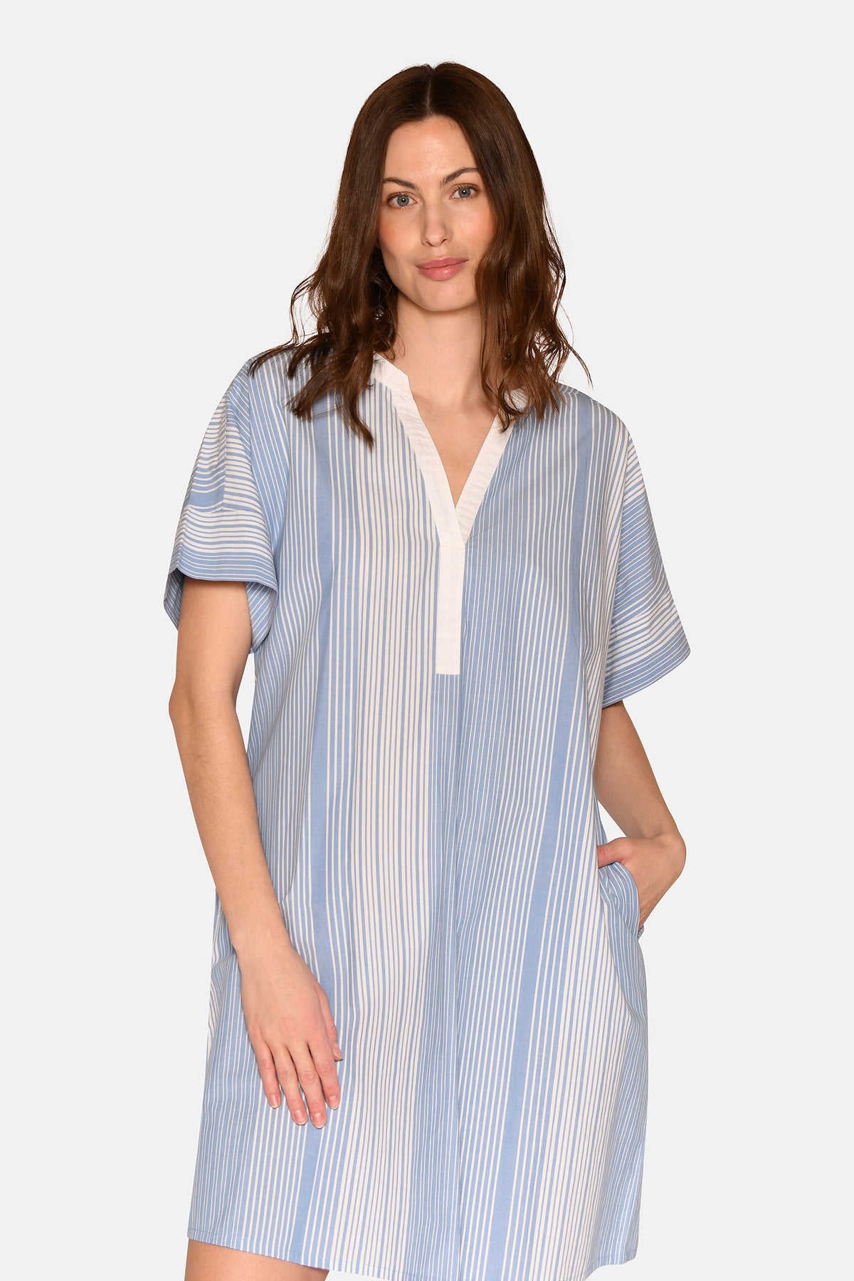 Aya Dress, Azurine Stripe