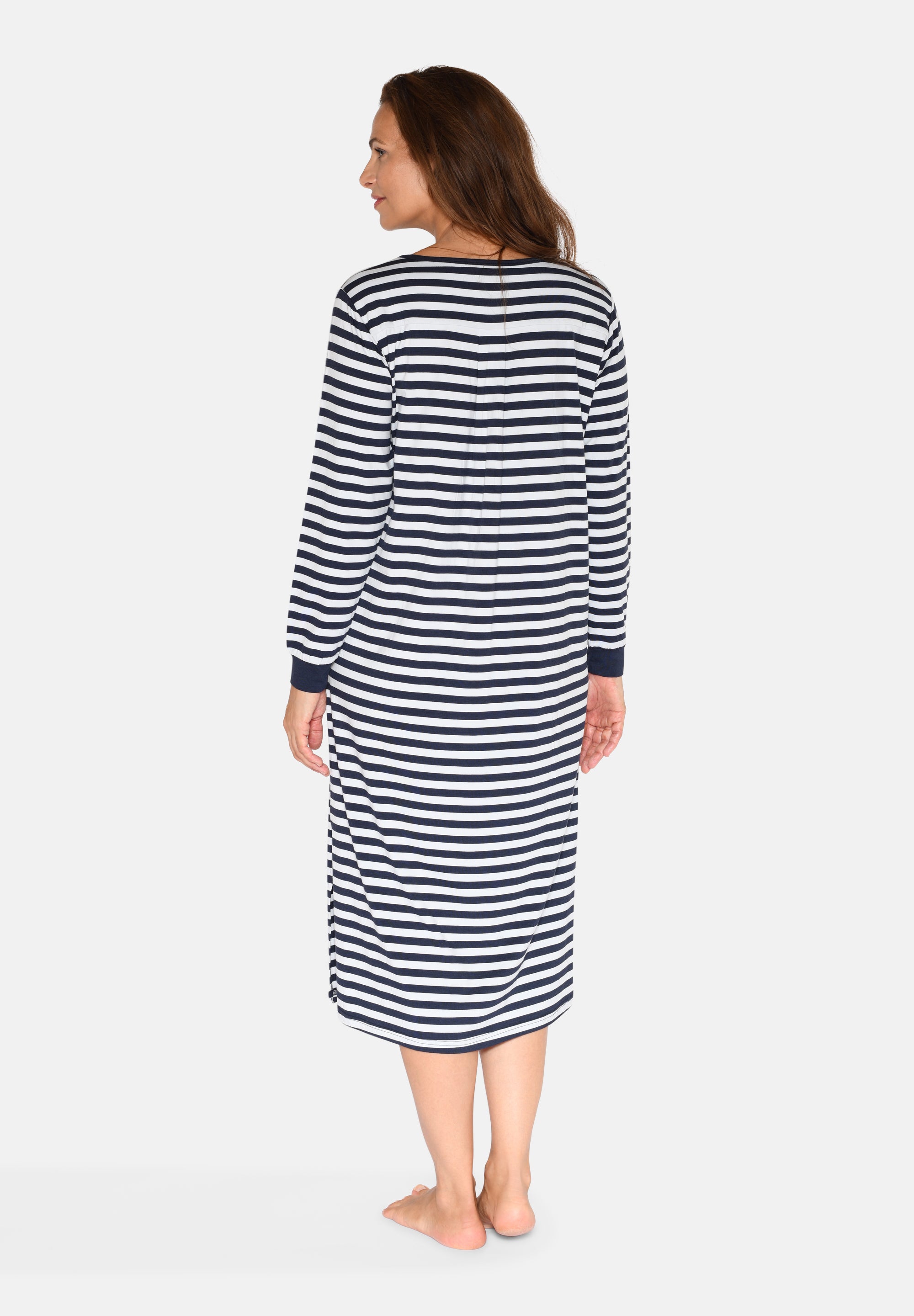 Beate Long Sleeve Dress, Artic Ice Stripe