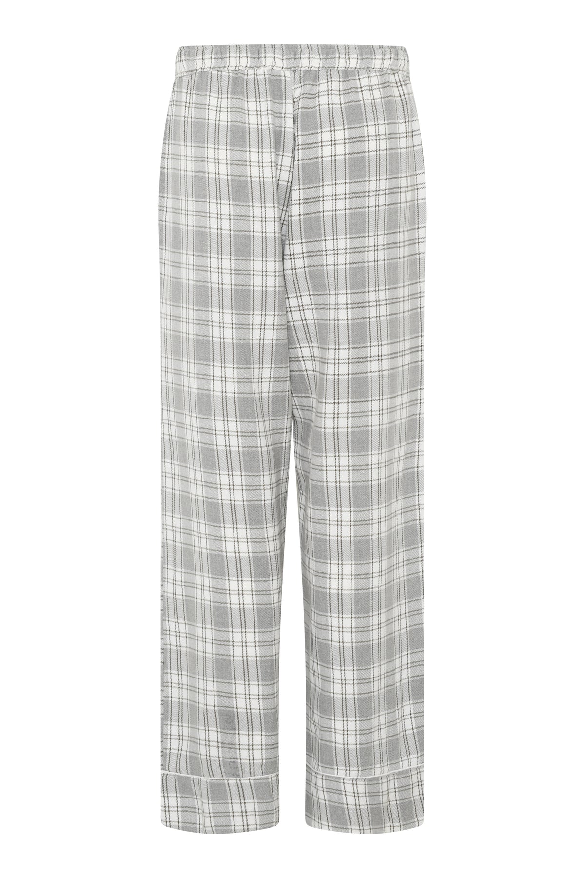 Nicola Check Pants, Grey Melange Check