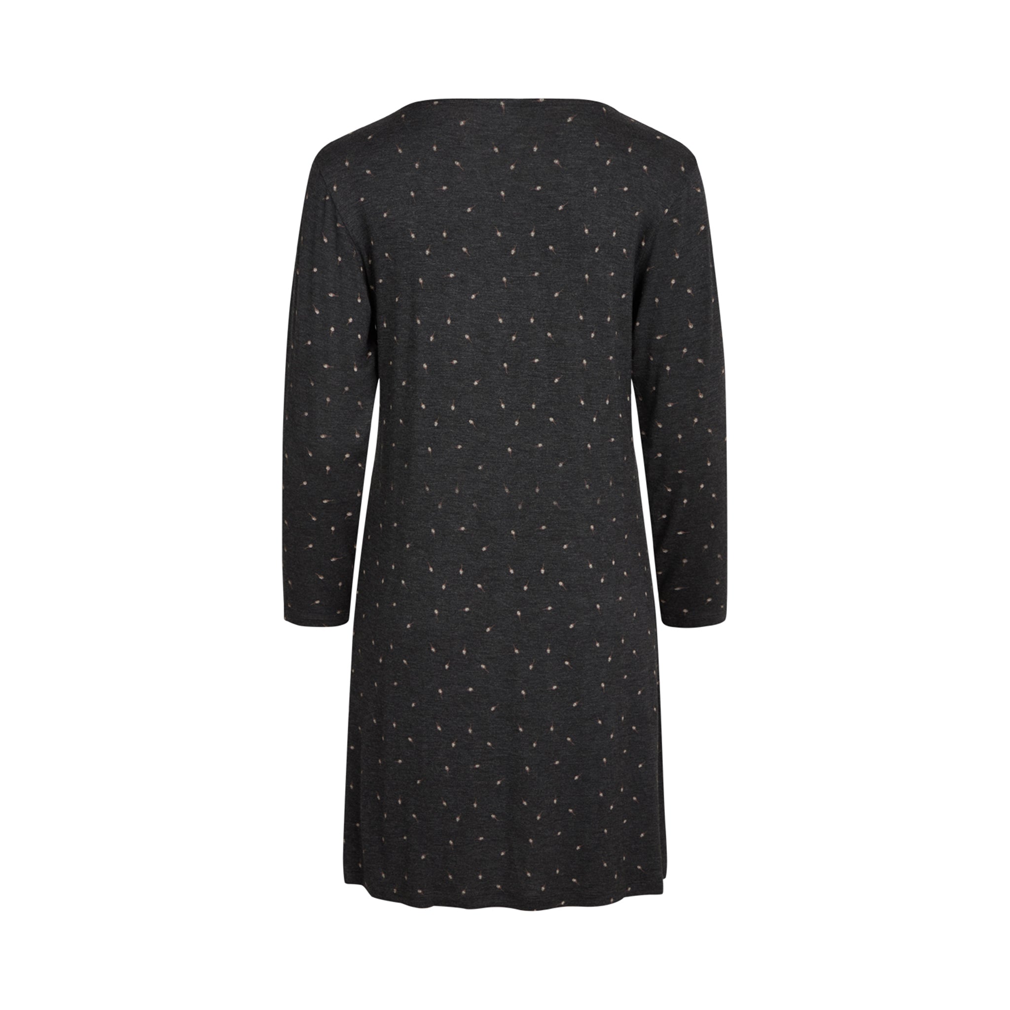 Jacqueline Long Sleeve Dress, Dark Grey Melange