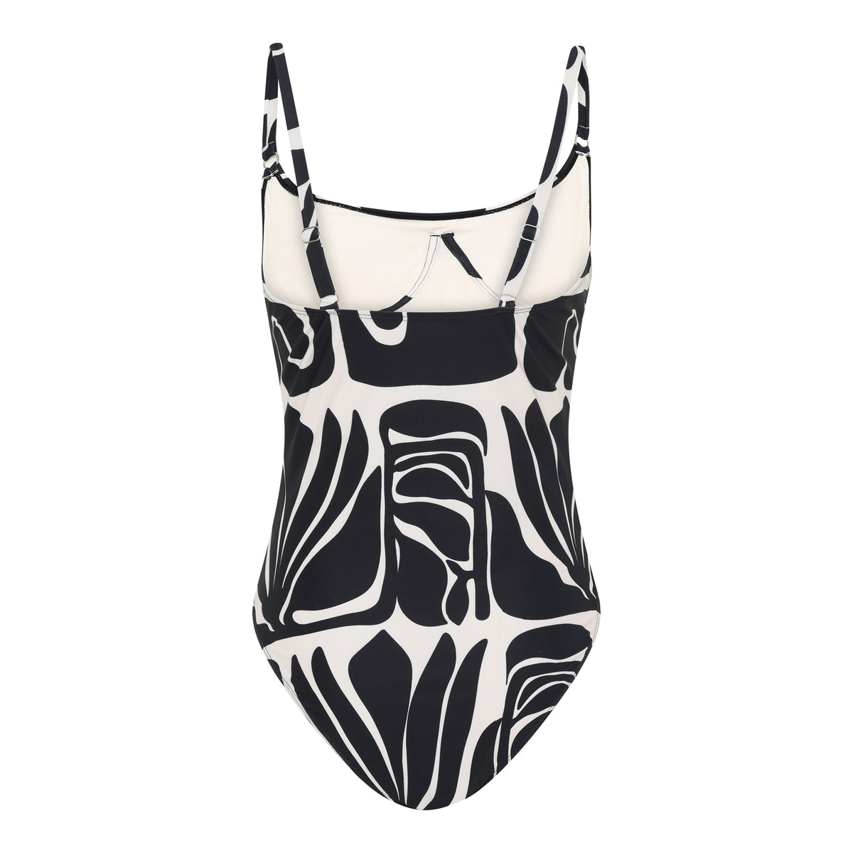 Bella Swimsuit w. Wire, Black AOP