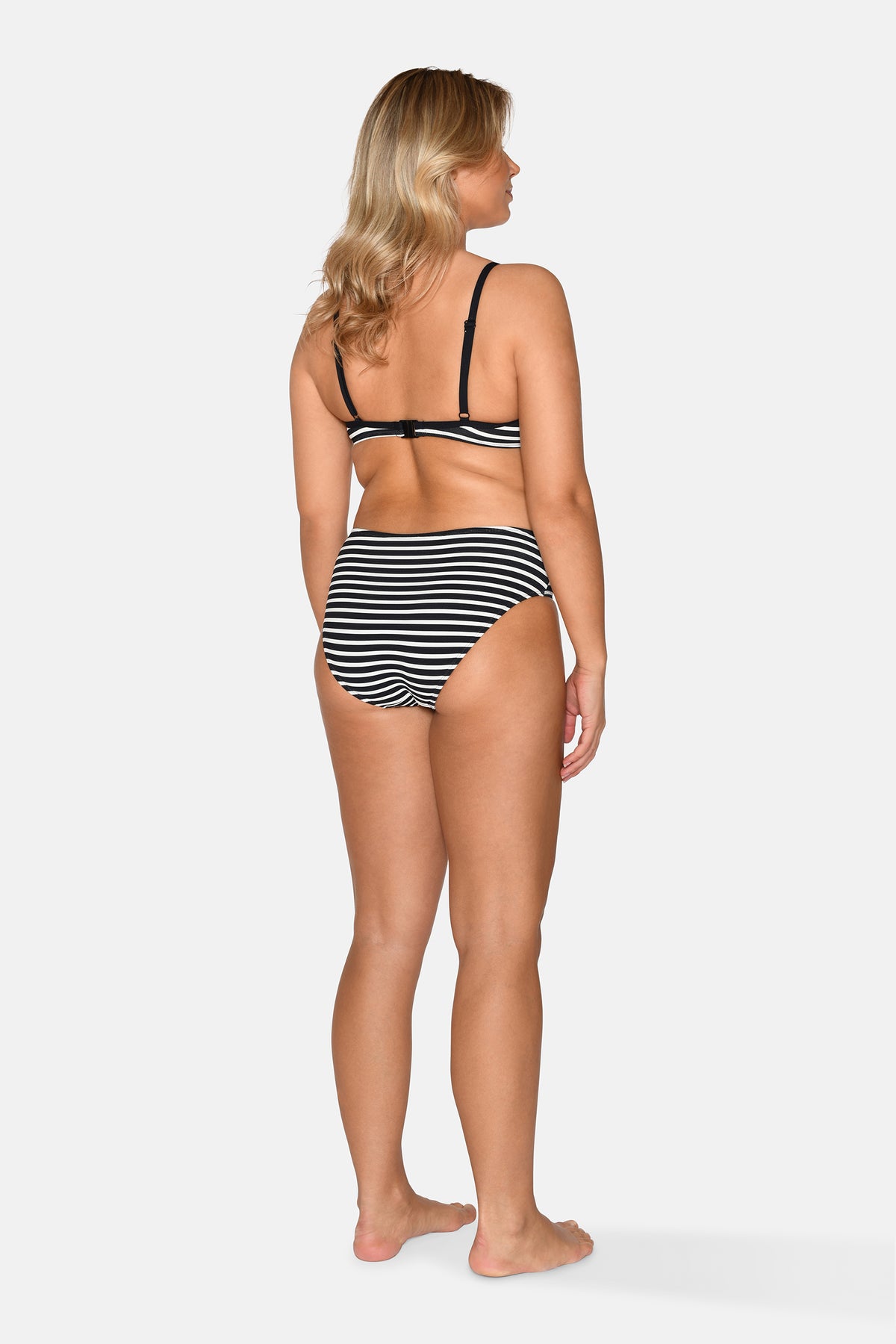 Demi Bikini Top Moulded w. Wire, Black Stripe