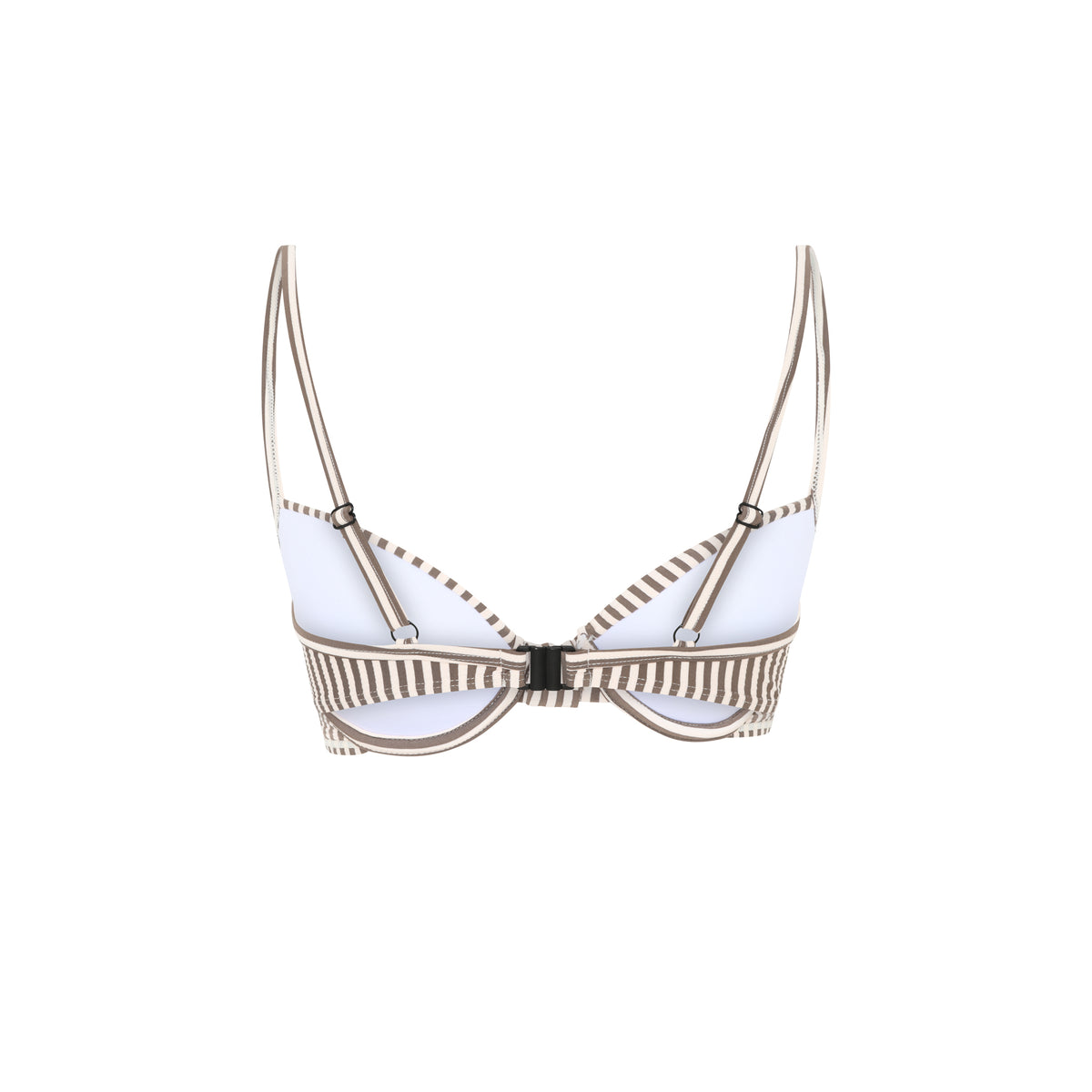 Demi Bikini Top Moulded w. Wire, Chocolate Chip Stripe