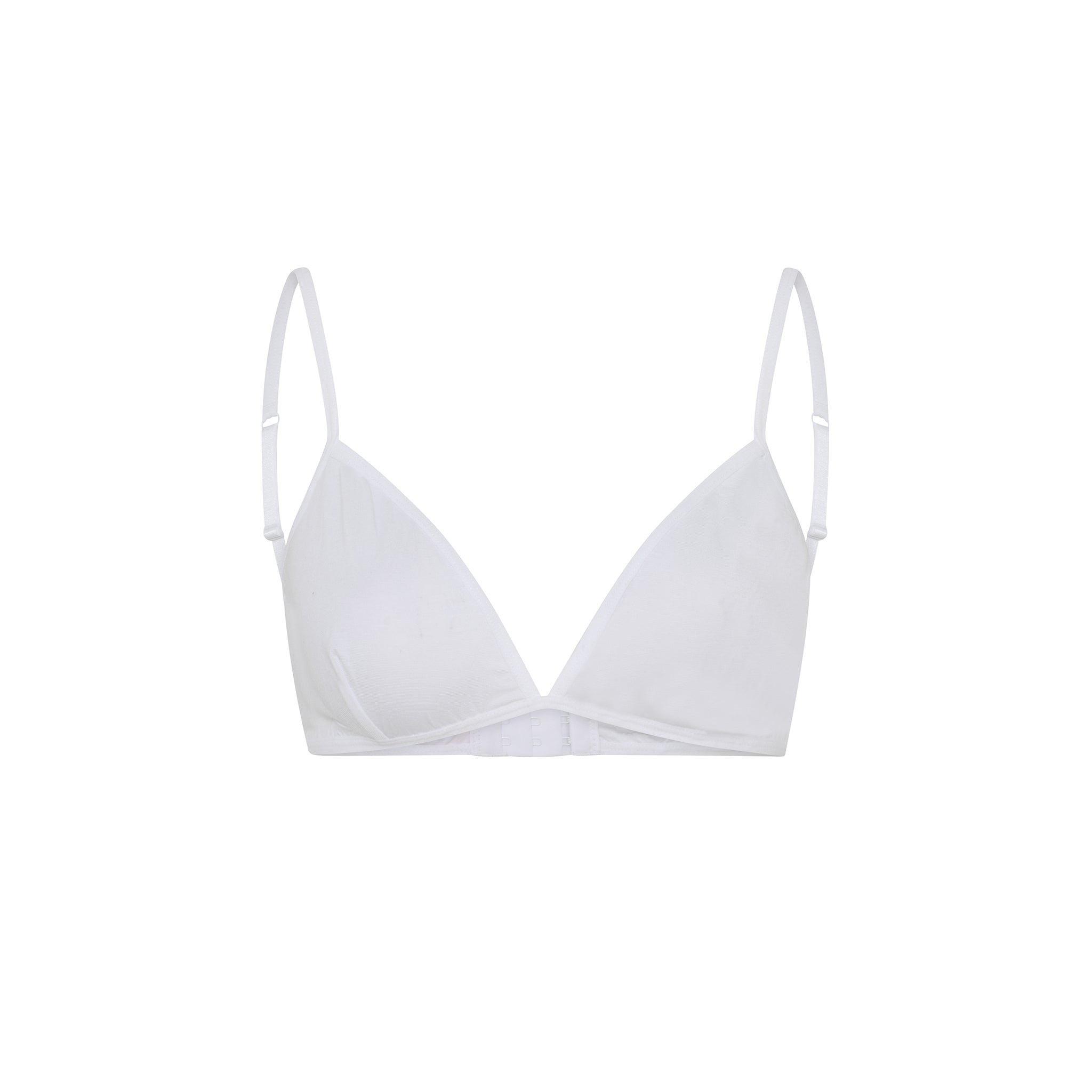 Modal Triangle Bra, White