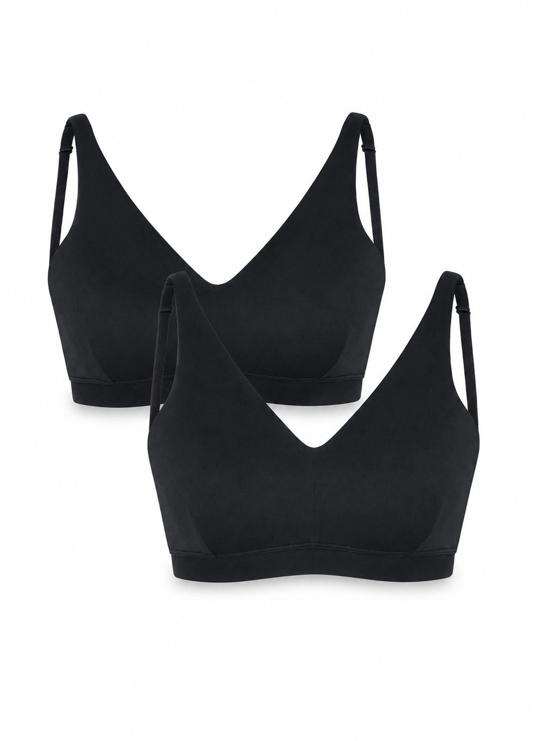 2-Pack Modal Bra Top, Black