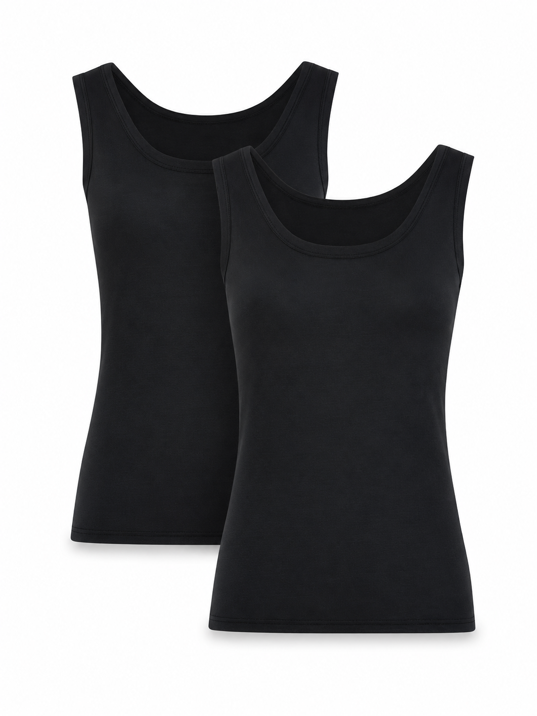 2-Pack Modal Tank Top, Black