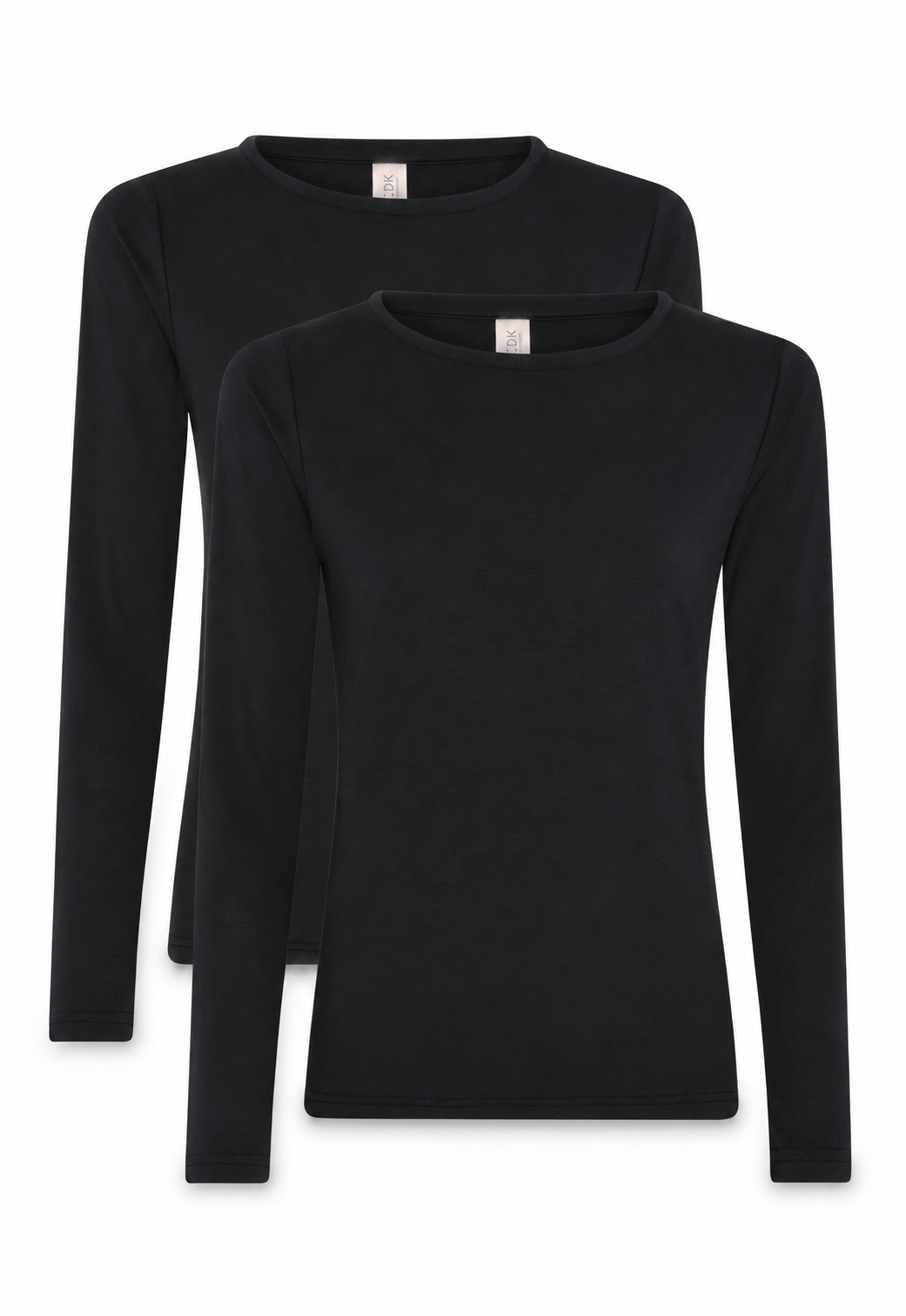 2-Pack Modal L/S T-shirt, Black
