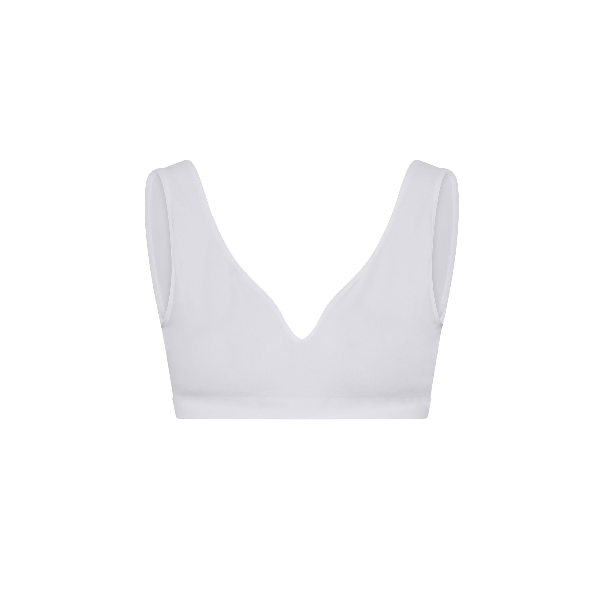 Bamboo Seamless Soft Bra, White