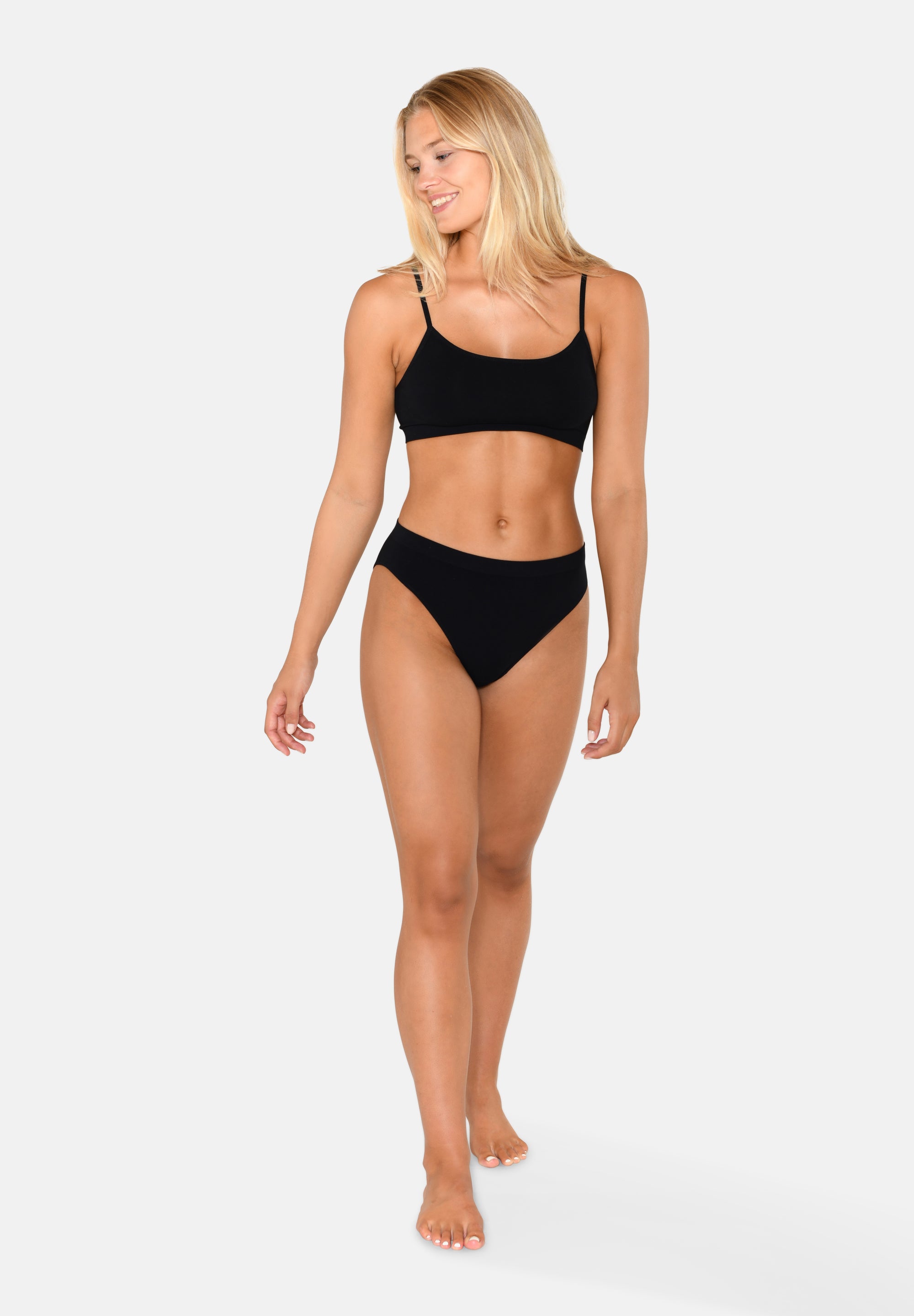 Bamboo Seamless Top, Black