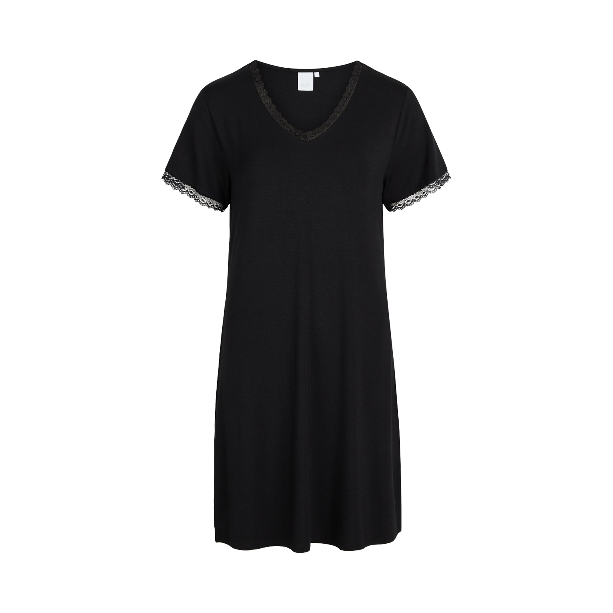 Jacqueline Bamboo Short Sleeve Dress, Black