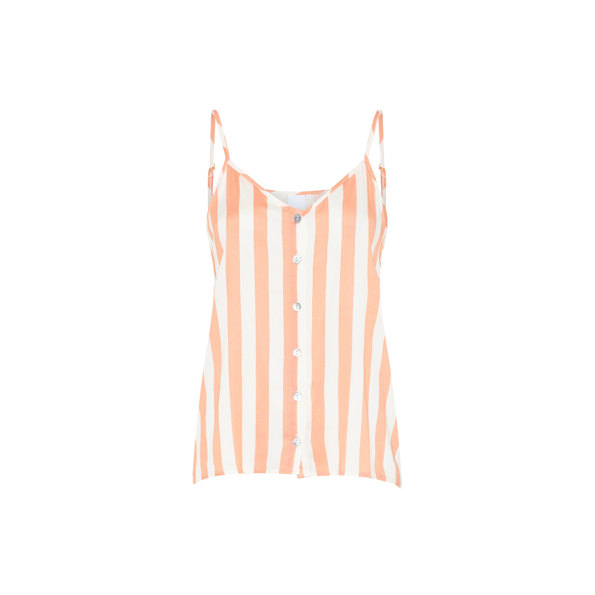 ccdk Janet Chemise Top Coral Sands Stripe