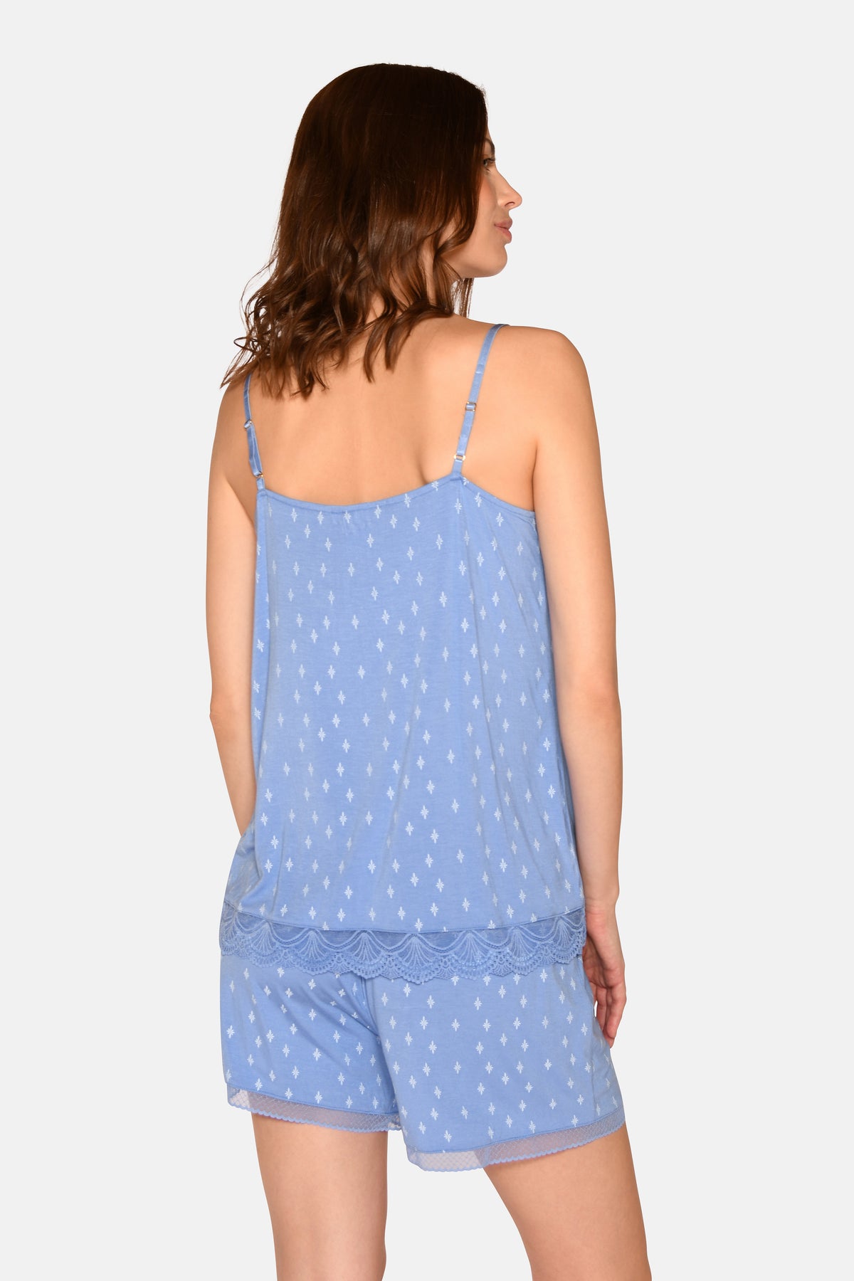 Kendall Chemise Top, Azurine AOP