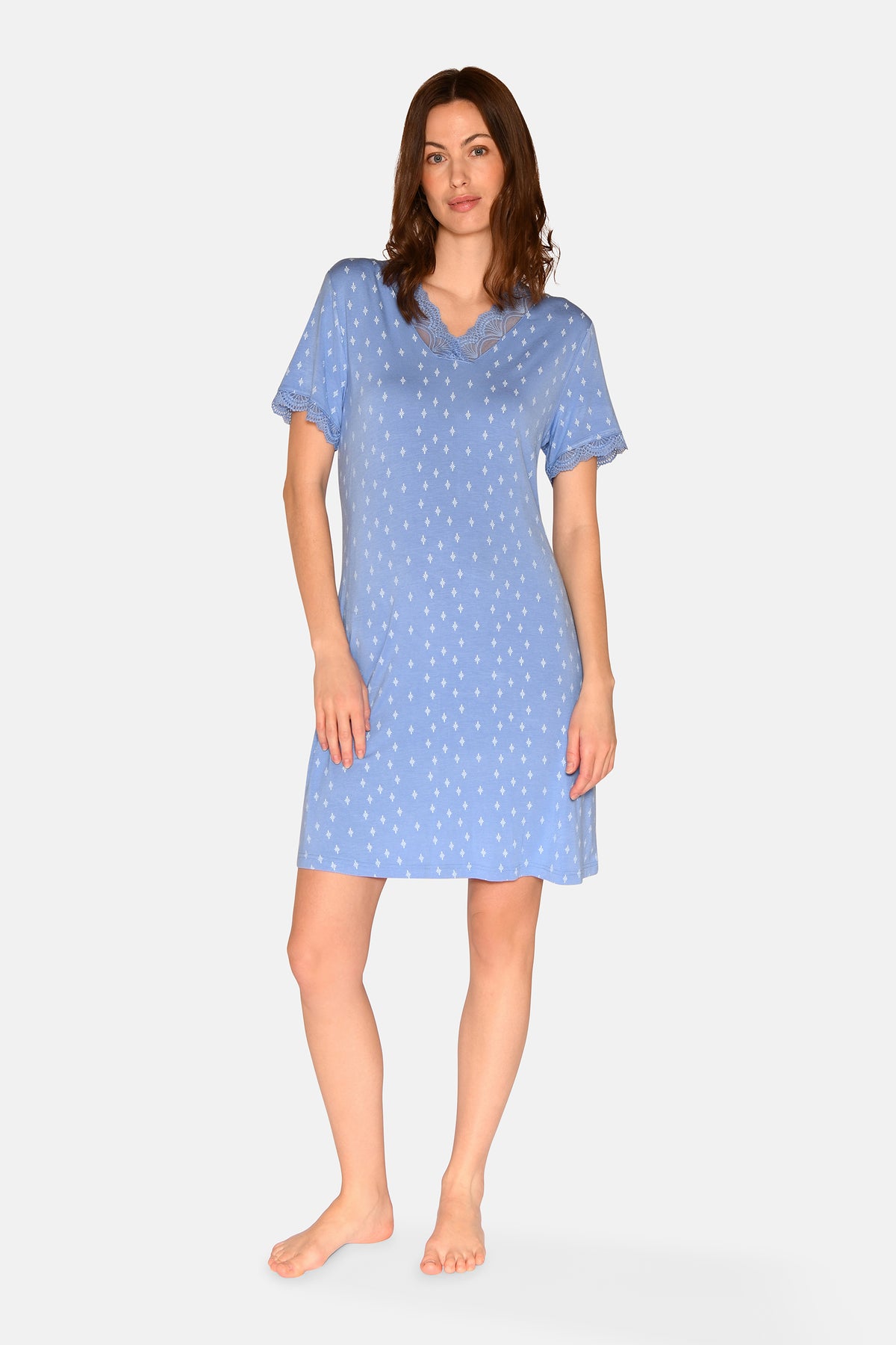 Jacqueline S/S Dress, Azurine AOP