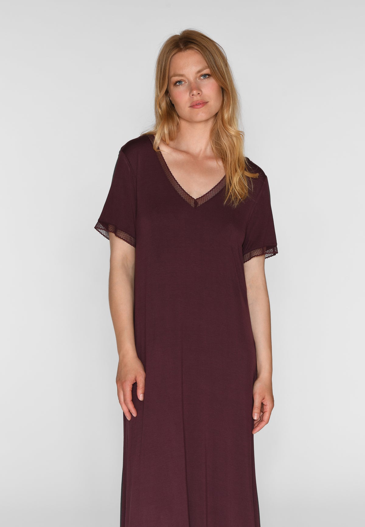 Jacqueline S/S Long Dress, Fudge