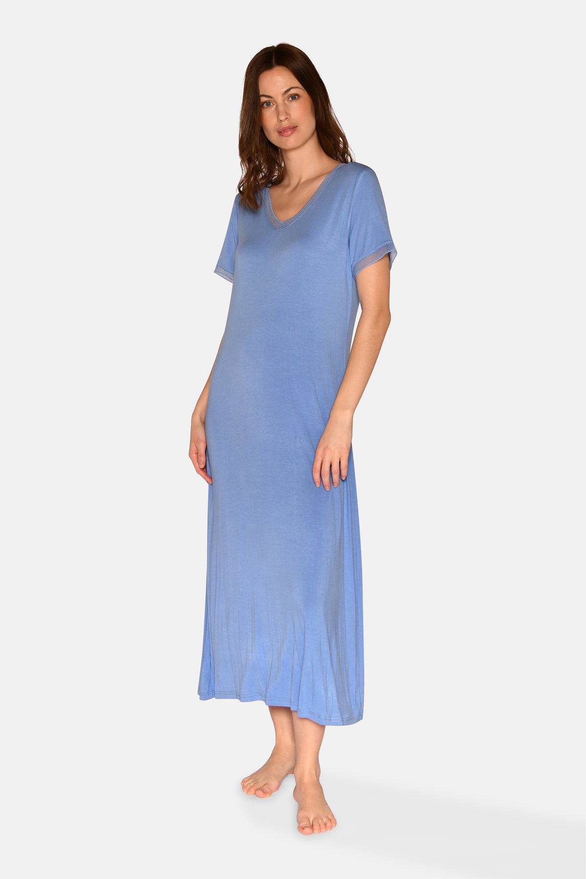 Jacqueline S/S long Dress, Azurine
