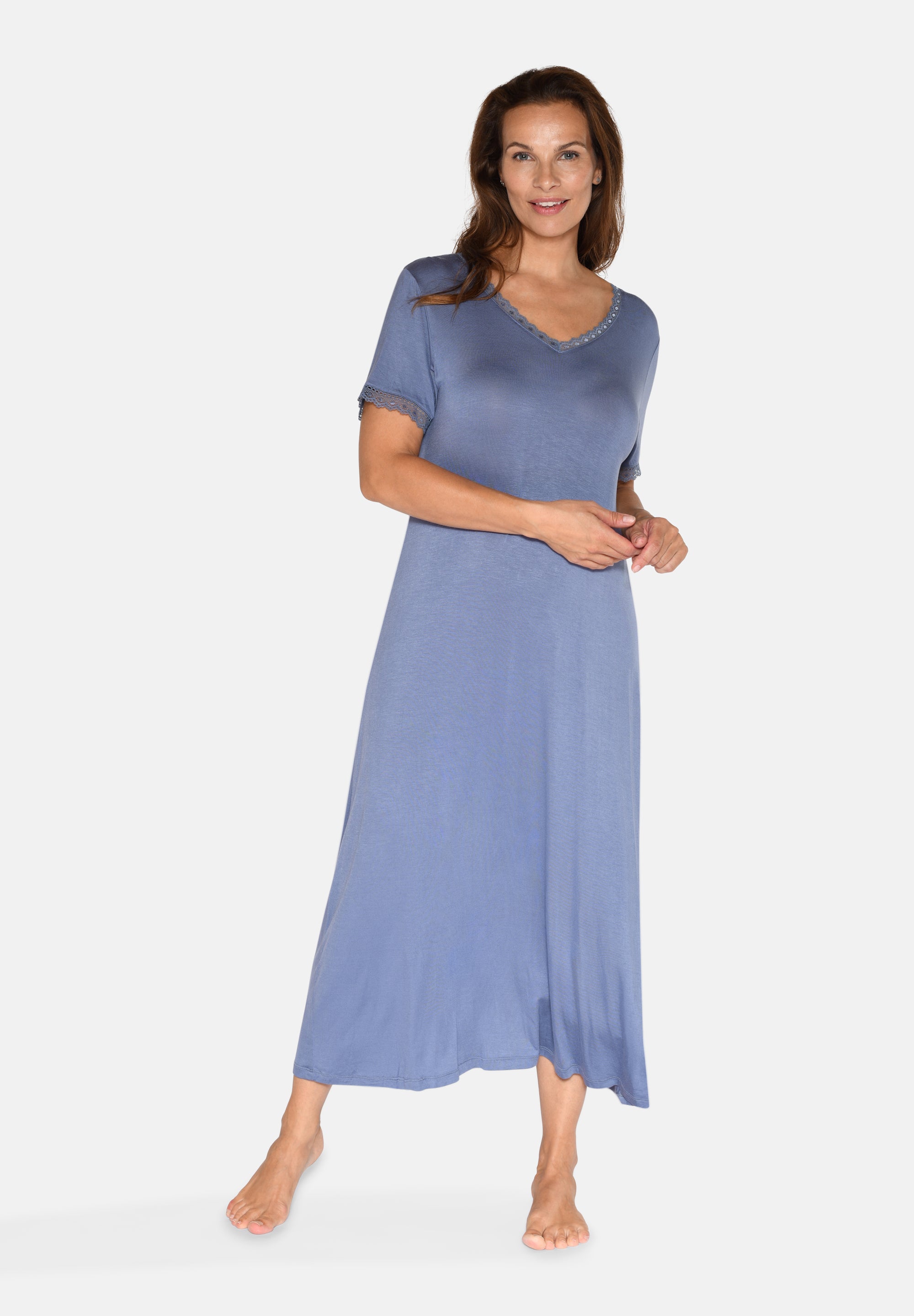 Jacqueline Short Sleeve Long Dress, Wild Wind