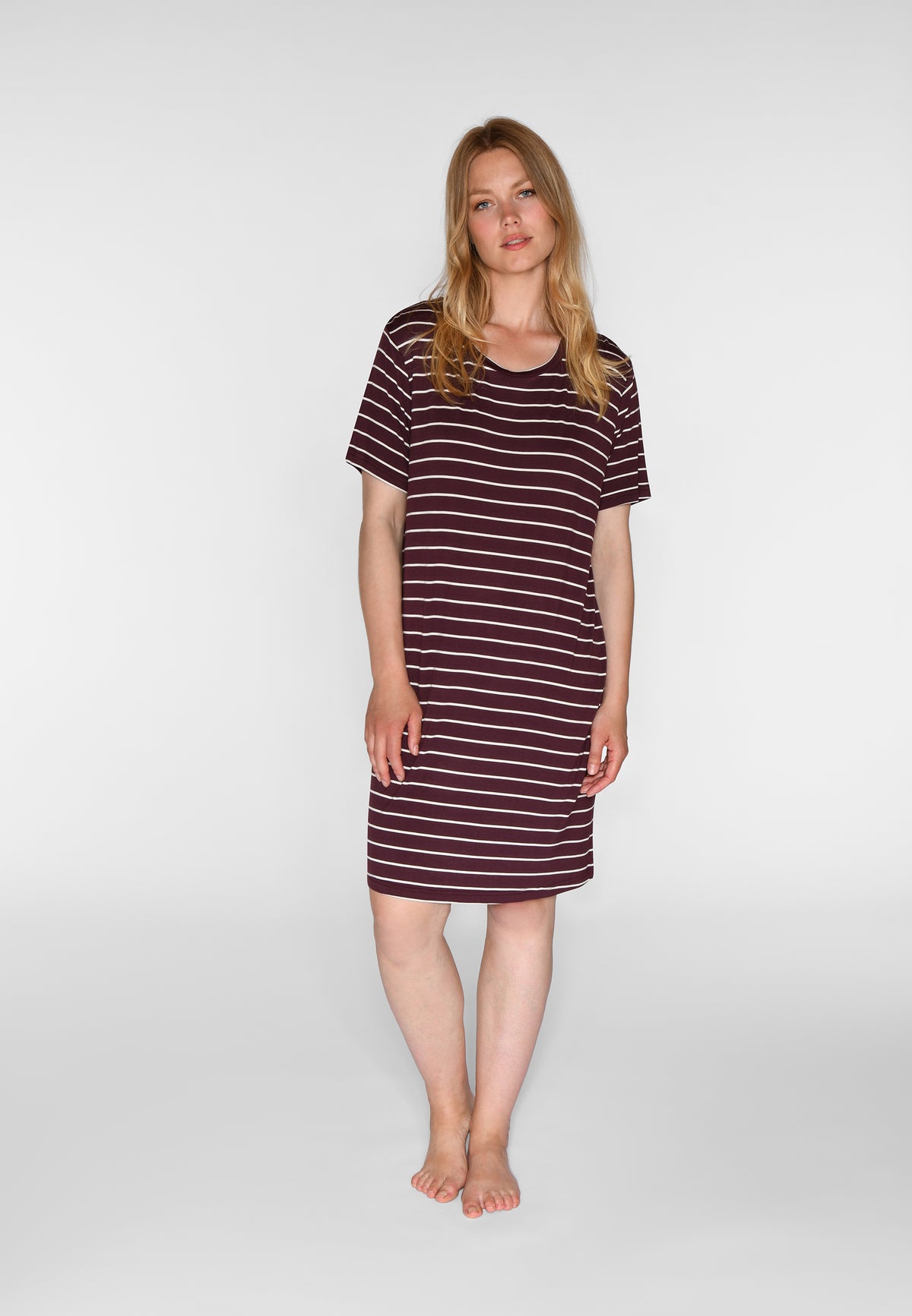 Nicole S/S Dress, Fudge Stripe