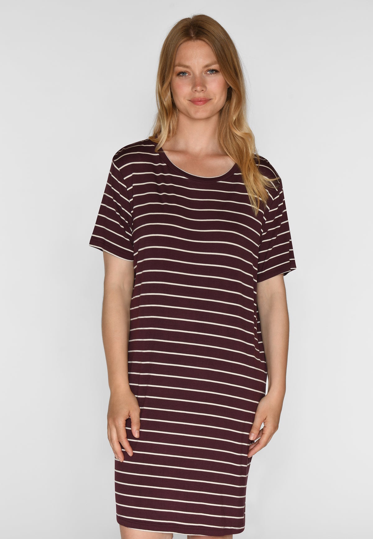 Nicole S/S Dress, Fudge Stripe