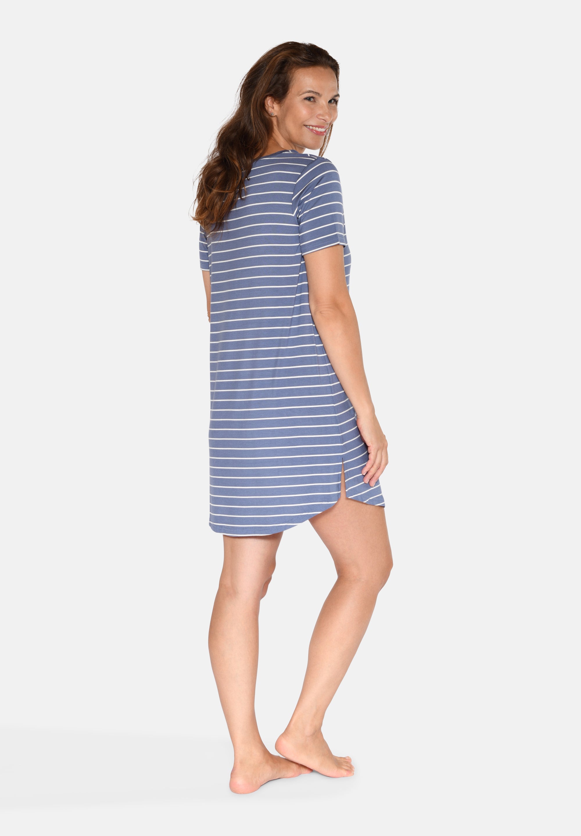 Nicole Short Sleeve Dress, Wild Wind Stripe