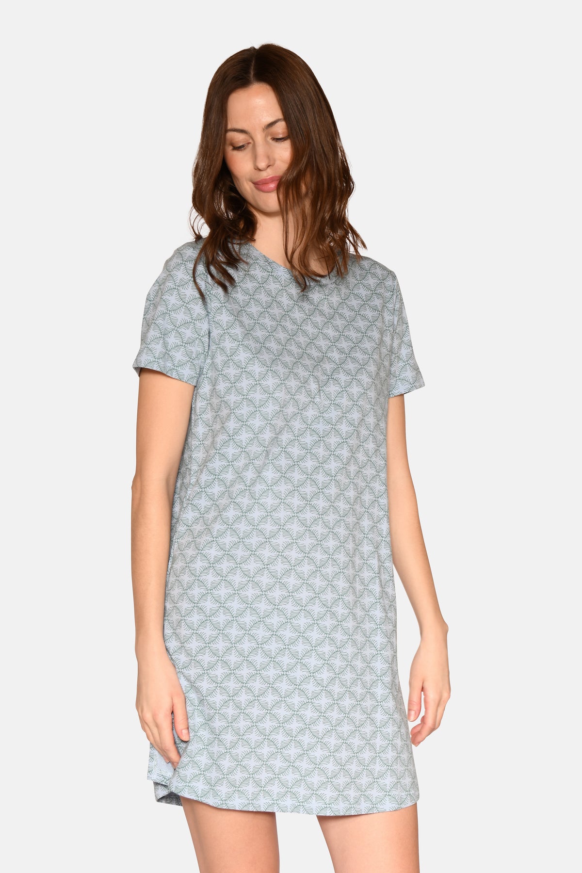 Nicole S/S Dress, Kentucky Blue AOP