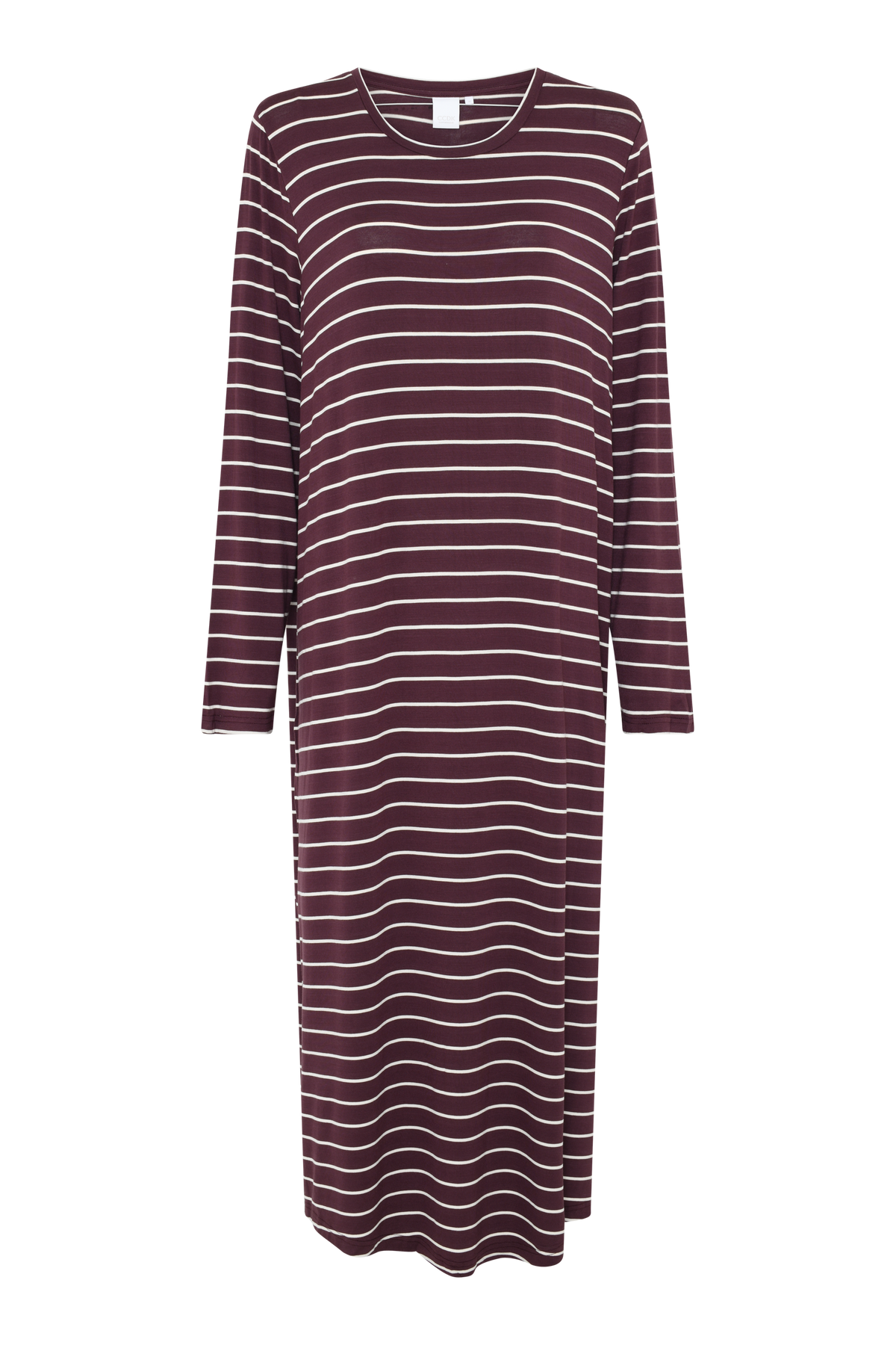 Nicole L/S Long Dress, Fudge Stripe
