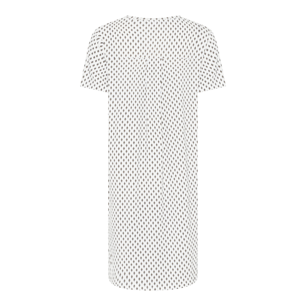 Nicole S/S Dress, Snow white AOP