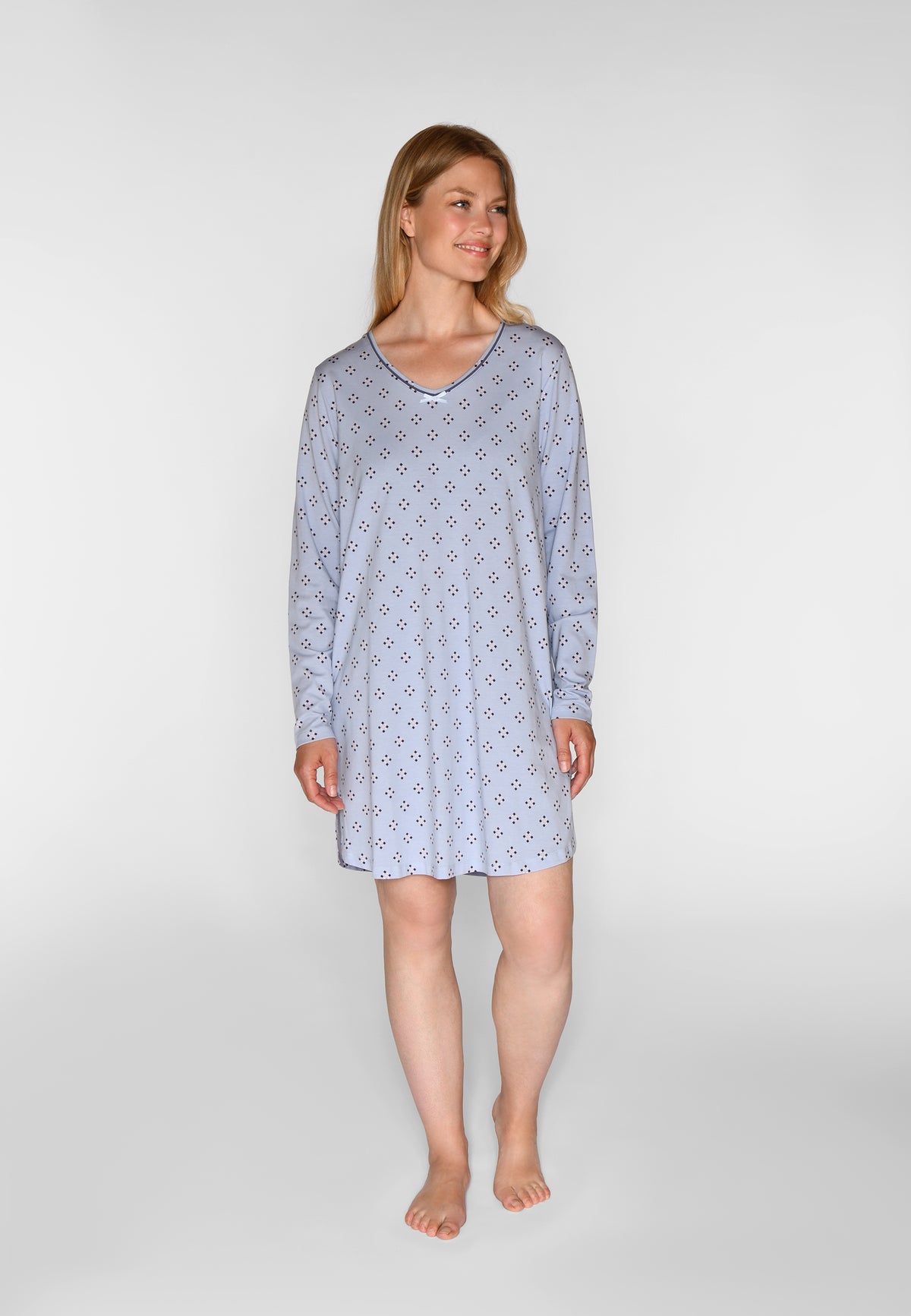 Nicole L/S V-neck Dress, Eventide AOP
