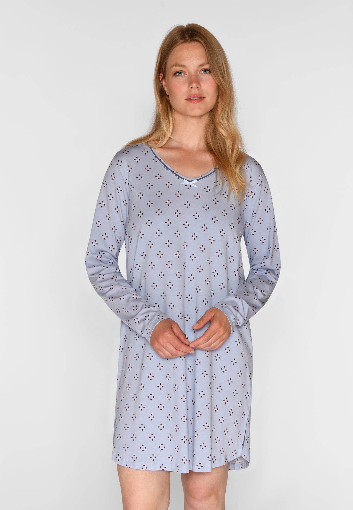 Nicole L/S V-neck Dress, Eventide AOP