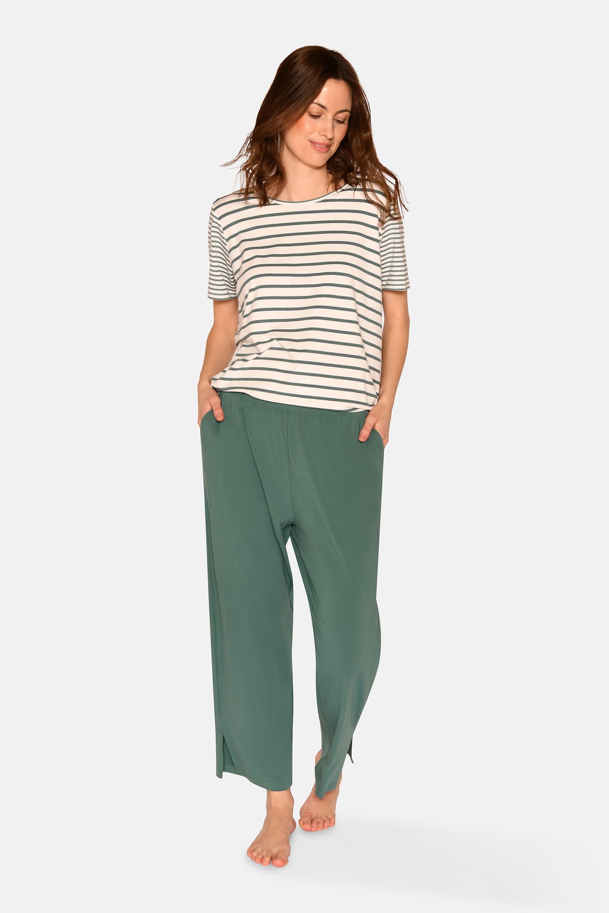 Charlot Crop Pants, Sagebrush Green