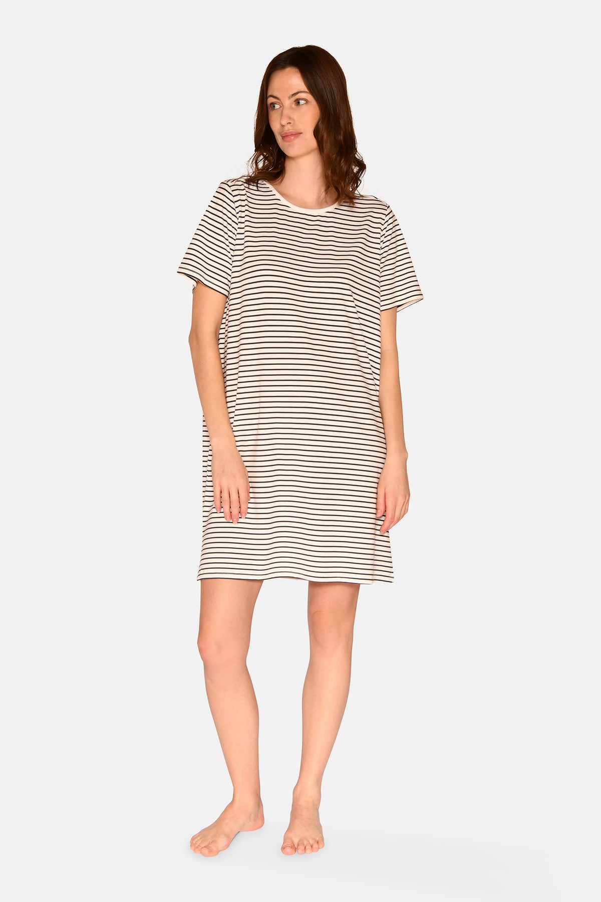 Bea S/S Dress, Pavement  stripe