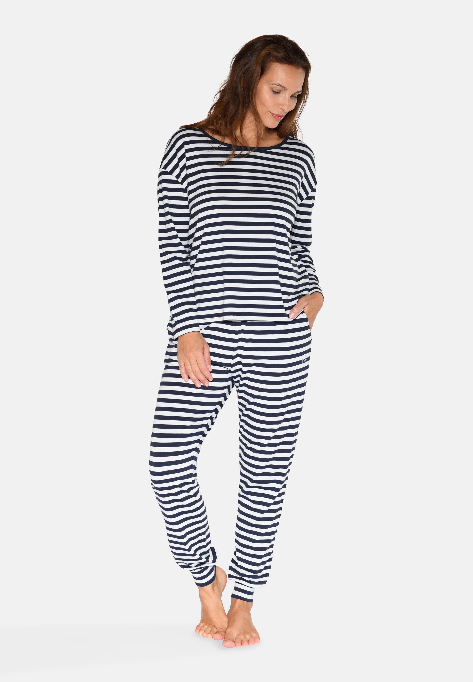 Britt Long Sleeve T-shirt, Artic Ice Stripe